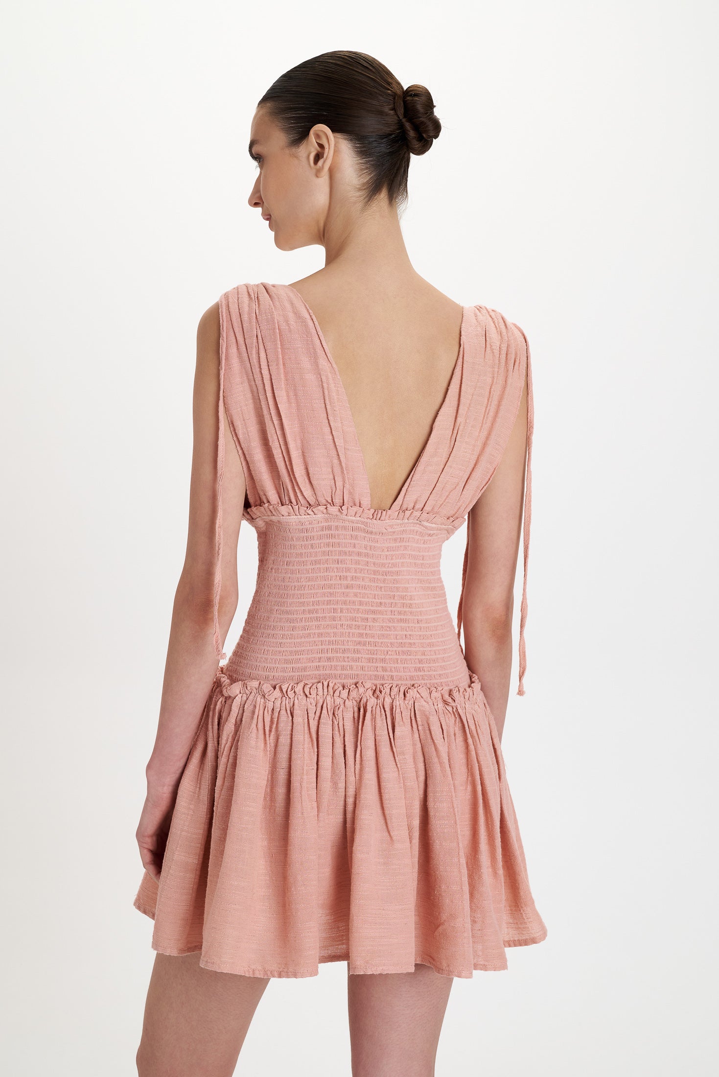 Gauze Mini Dress - Papaya