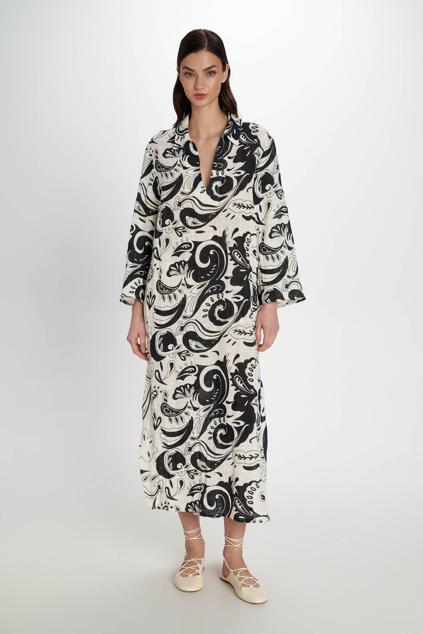 Ydria Midi Dress - Pearl and Caviar