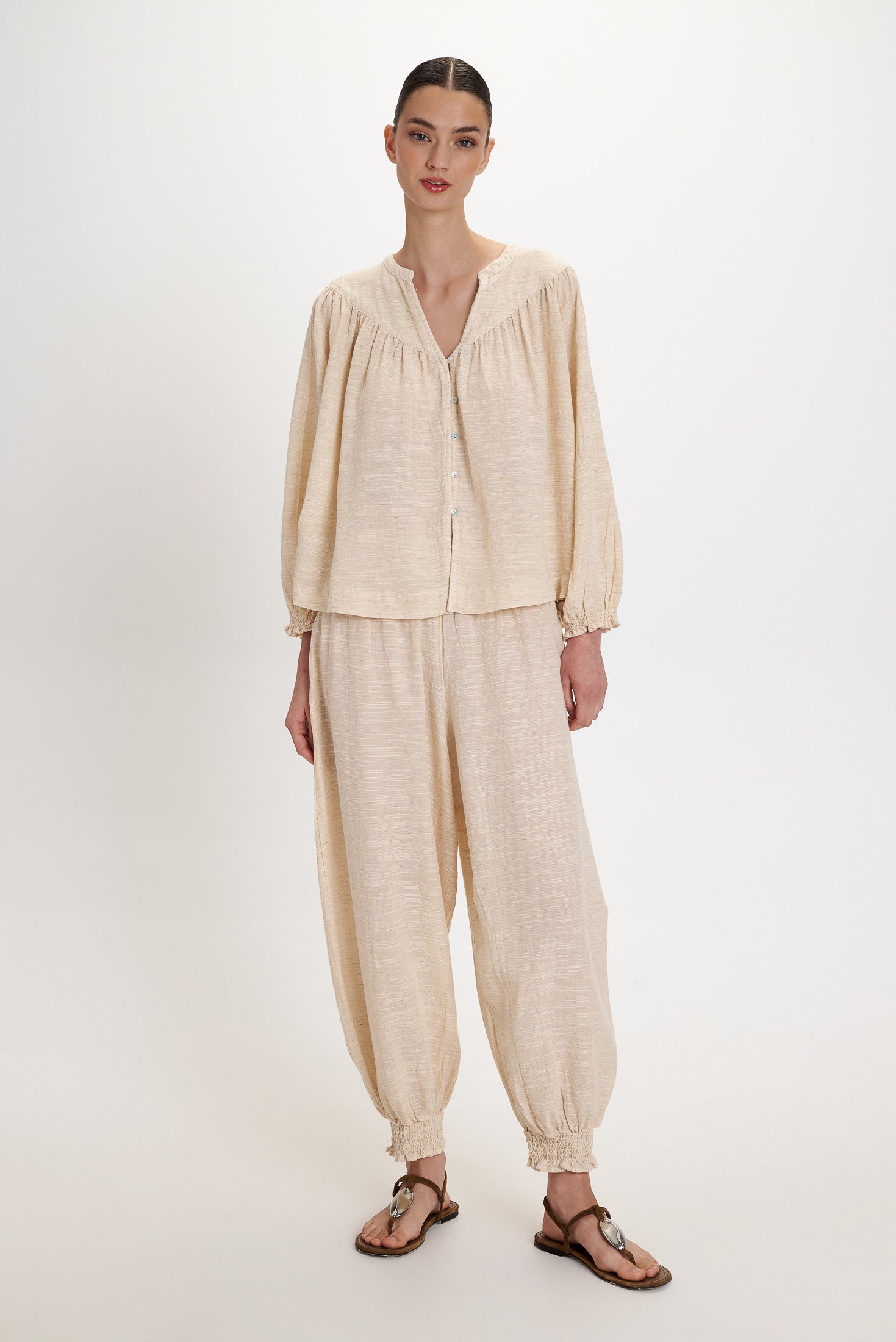 Linen Blouse Butter Butter view 3