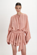 Ruffle Dress Papaya Papaya front view
