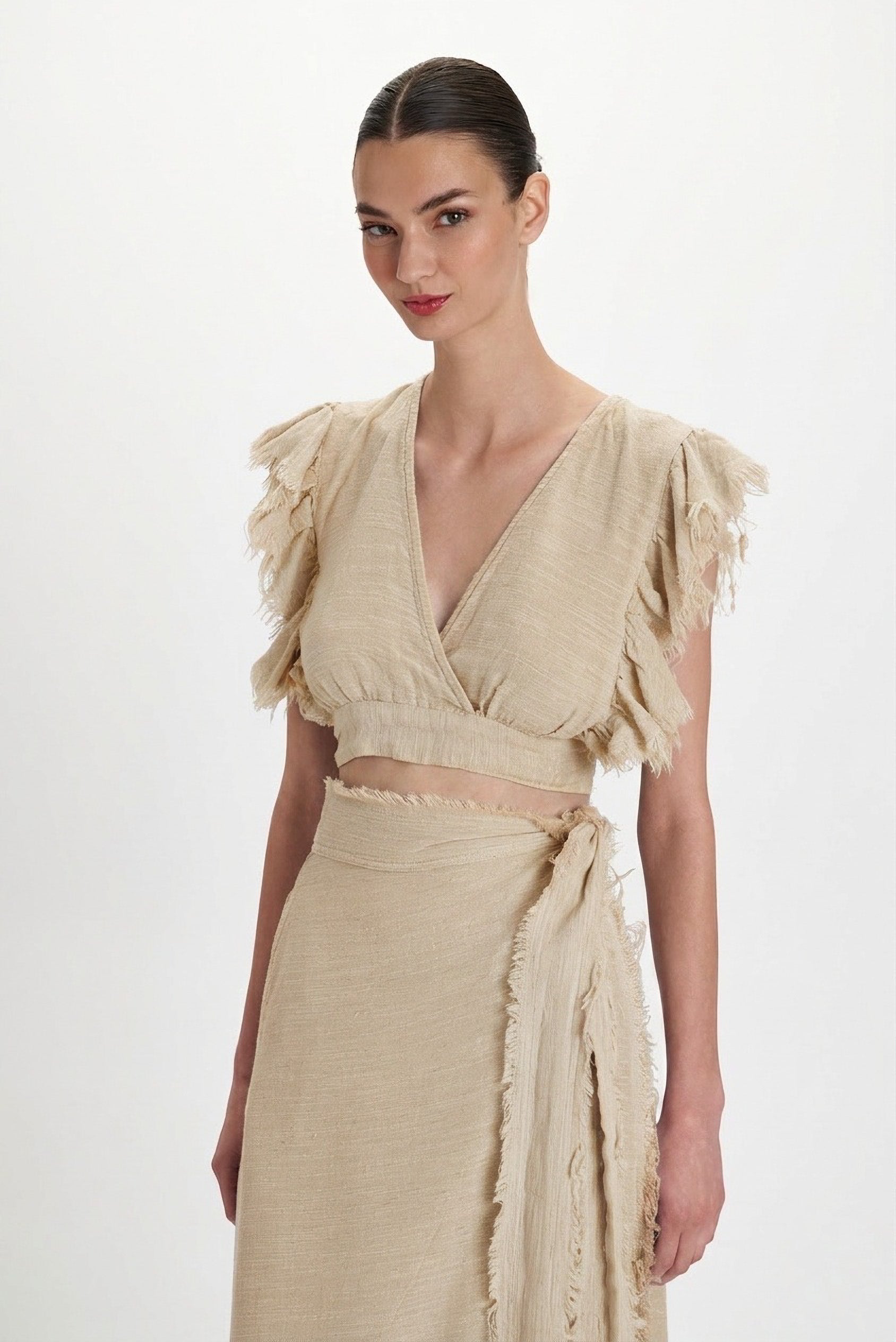 Gauze Crop Top - Butter