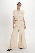 Gauze Palazzo Pants - Butter