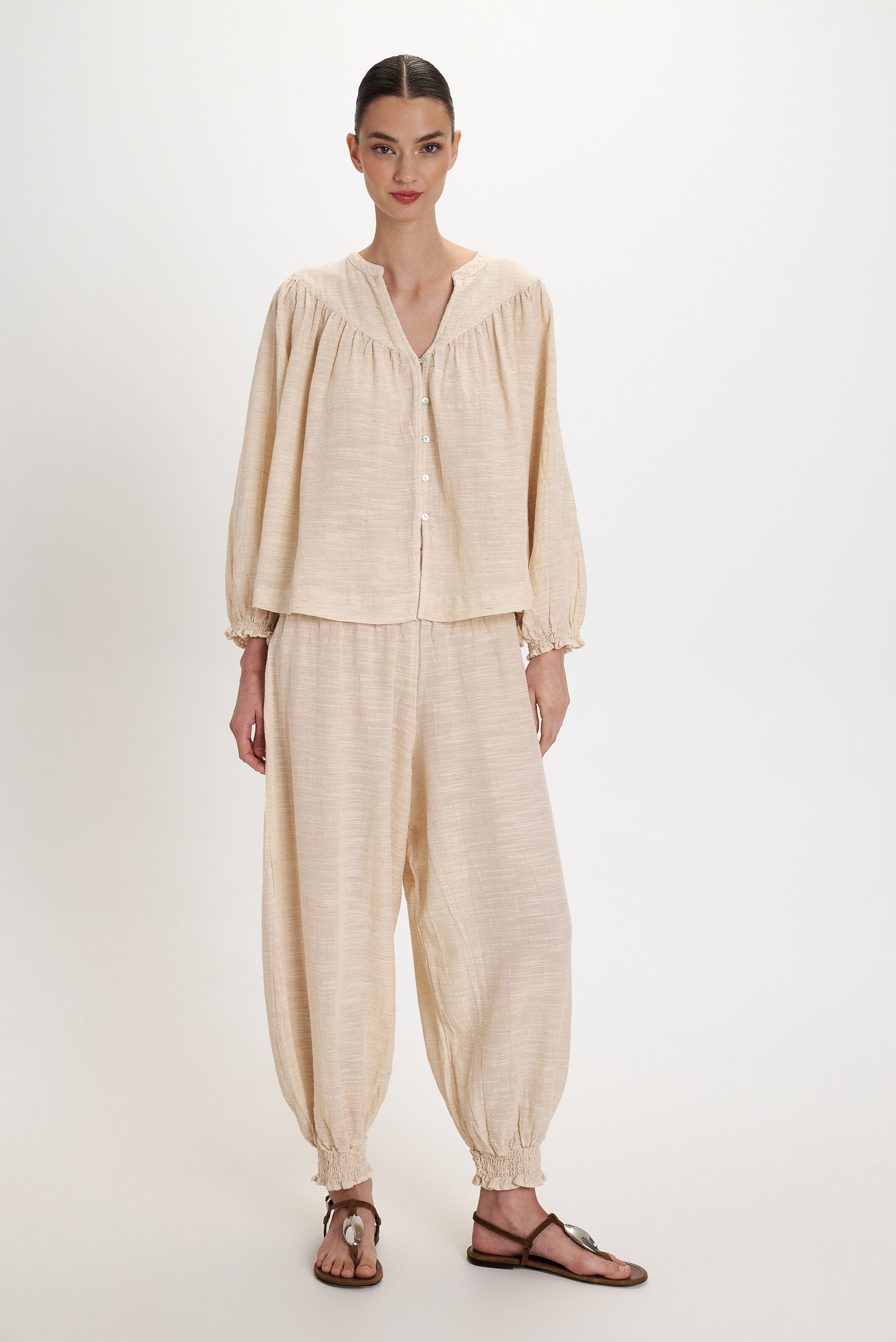 Linen Blouse Butter Butter view 2