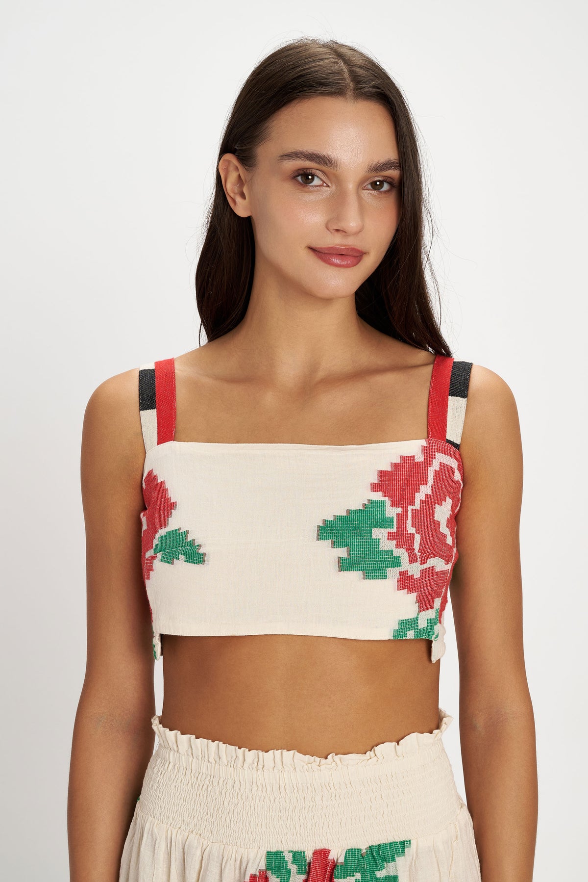 Embroidered Maxi Skirt Rose view 4