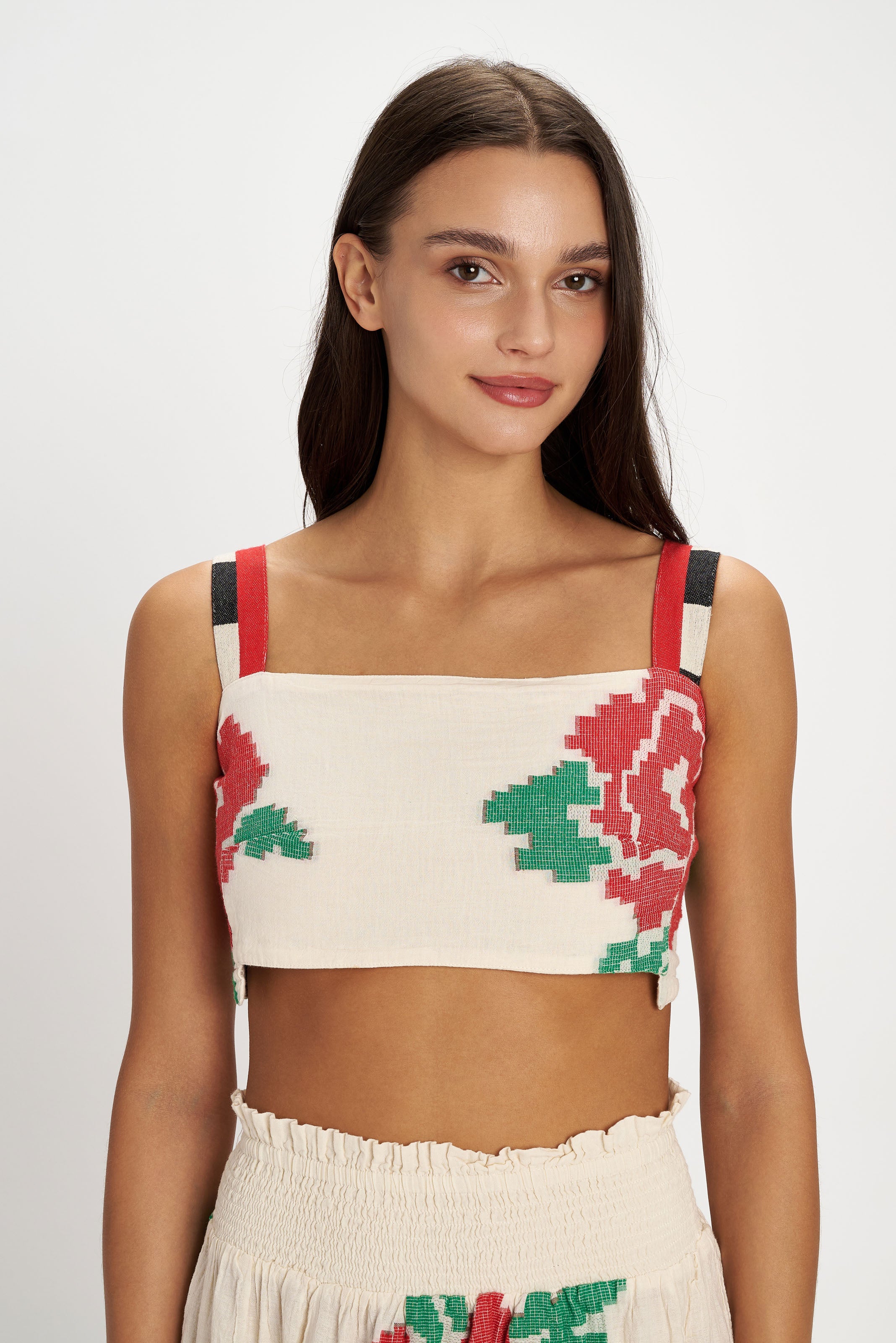 Embroidered Maxi Skirt Rose view 4