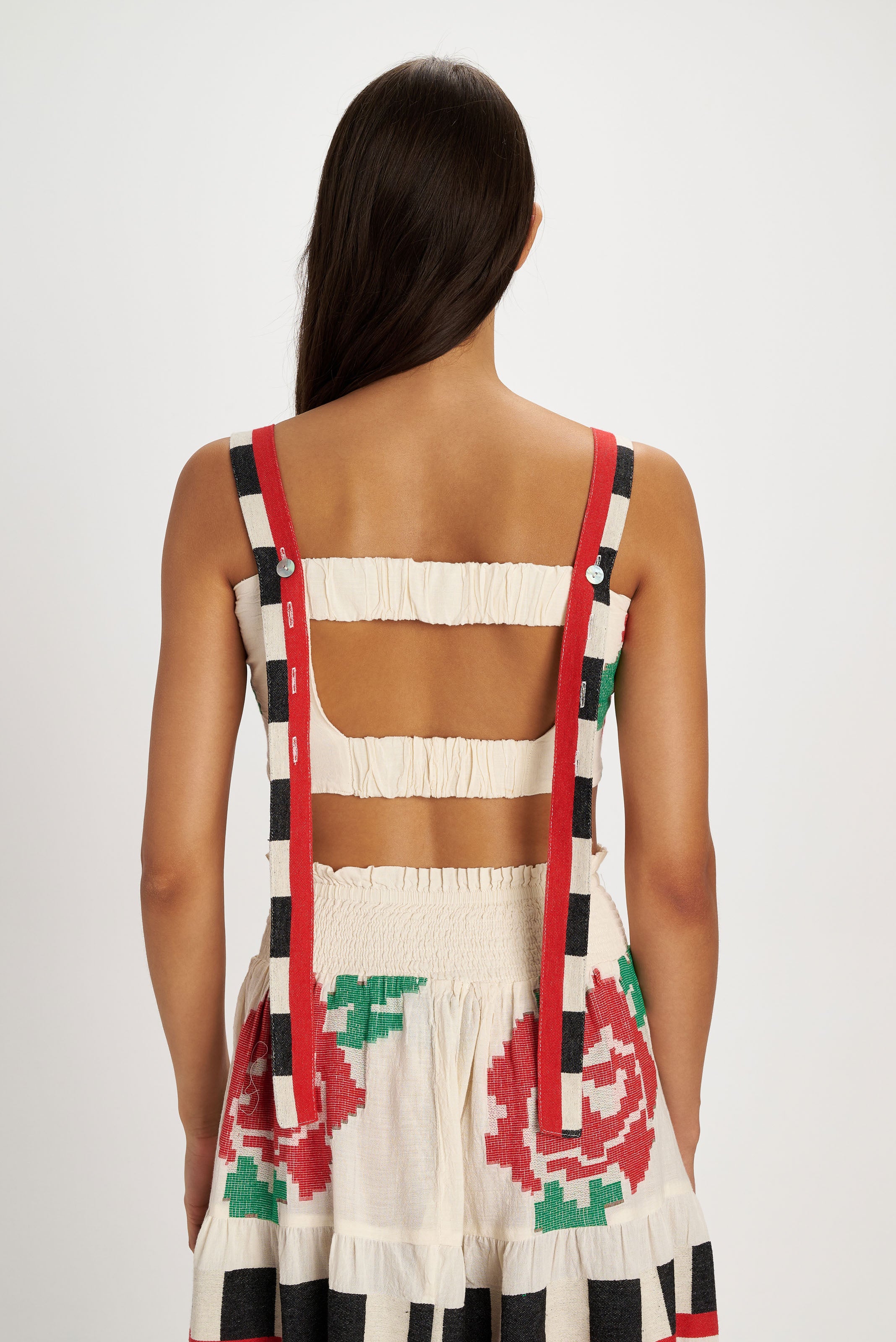 Embroidered Crop Top Rose view 2