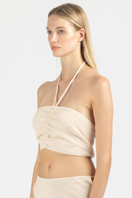 CROP TOP WITH RUCHING