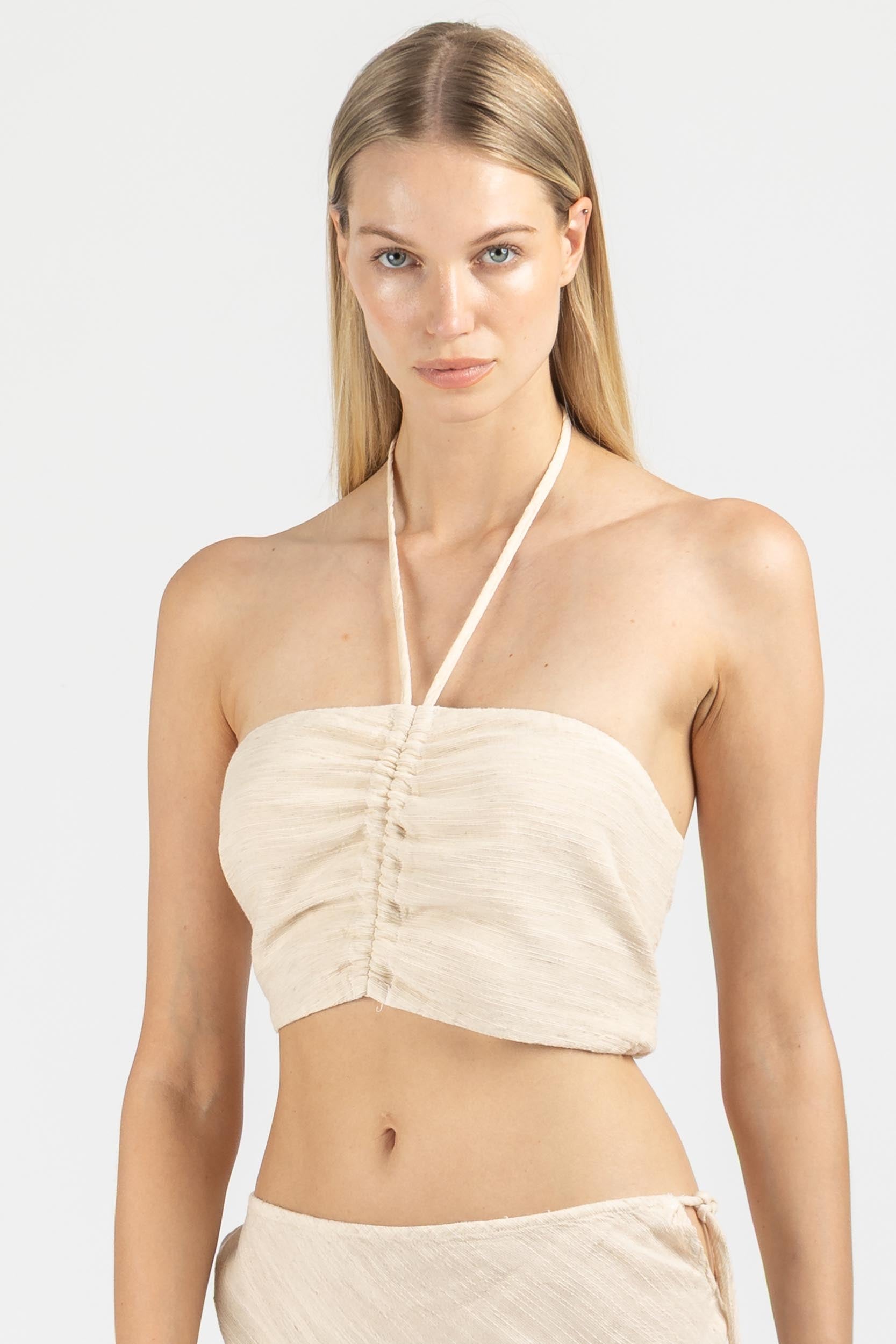 CROP TOP WITH RUCHING