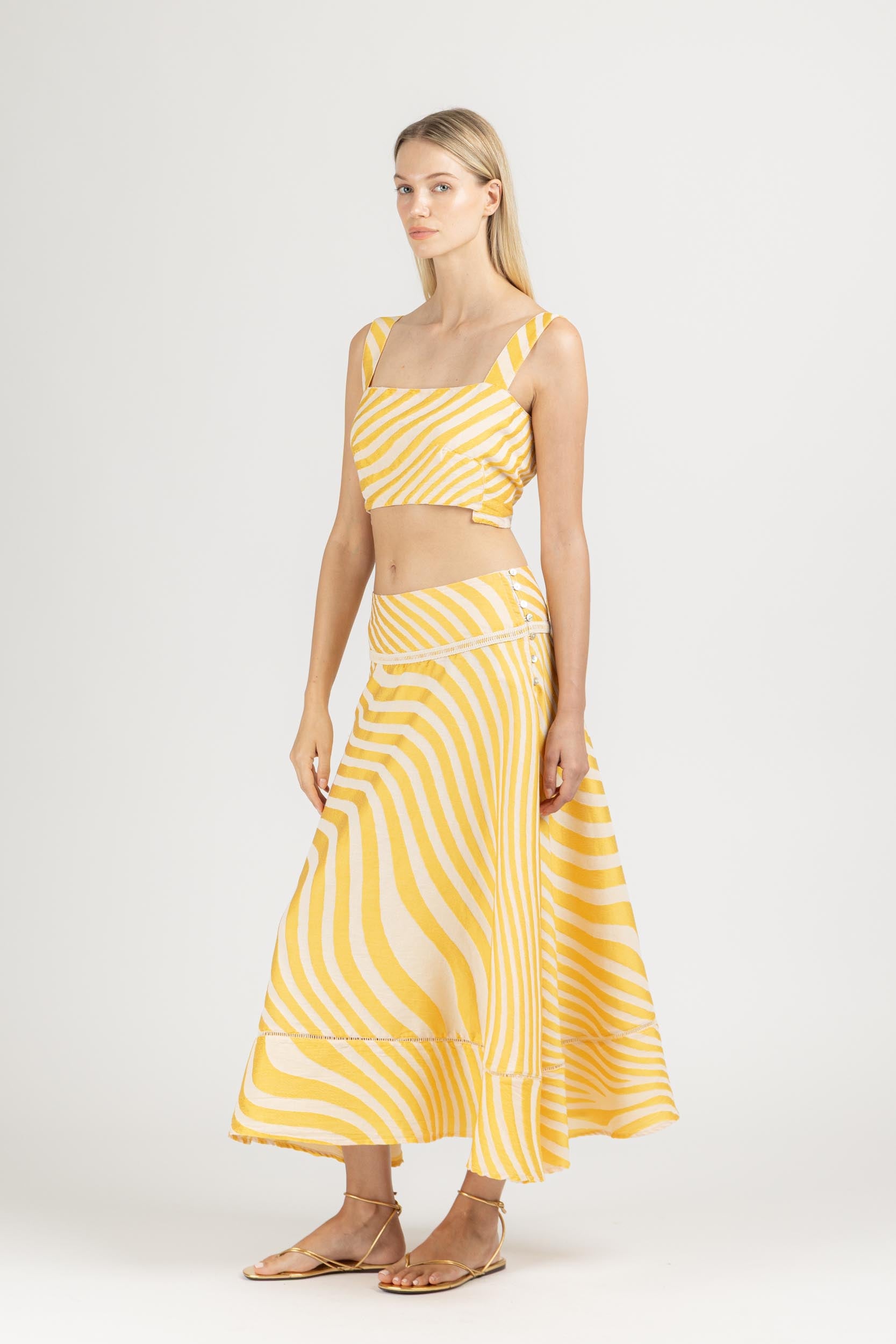 JACQUARD MIDI SKIRT