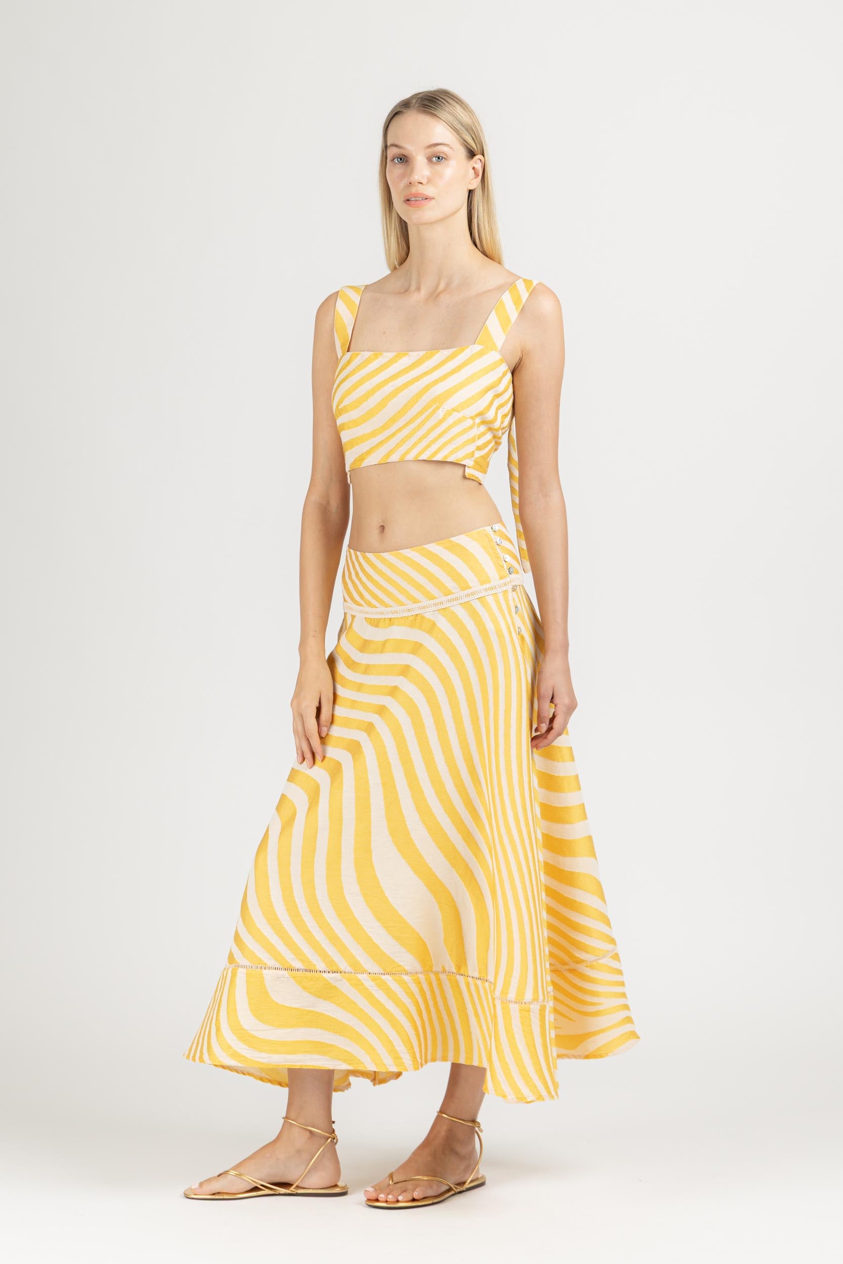 JACQUARD MIDI SKIRT
