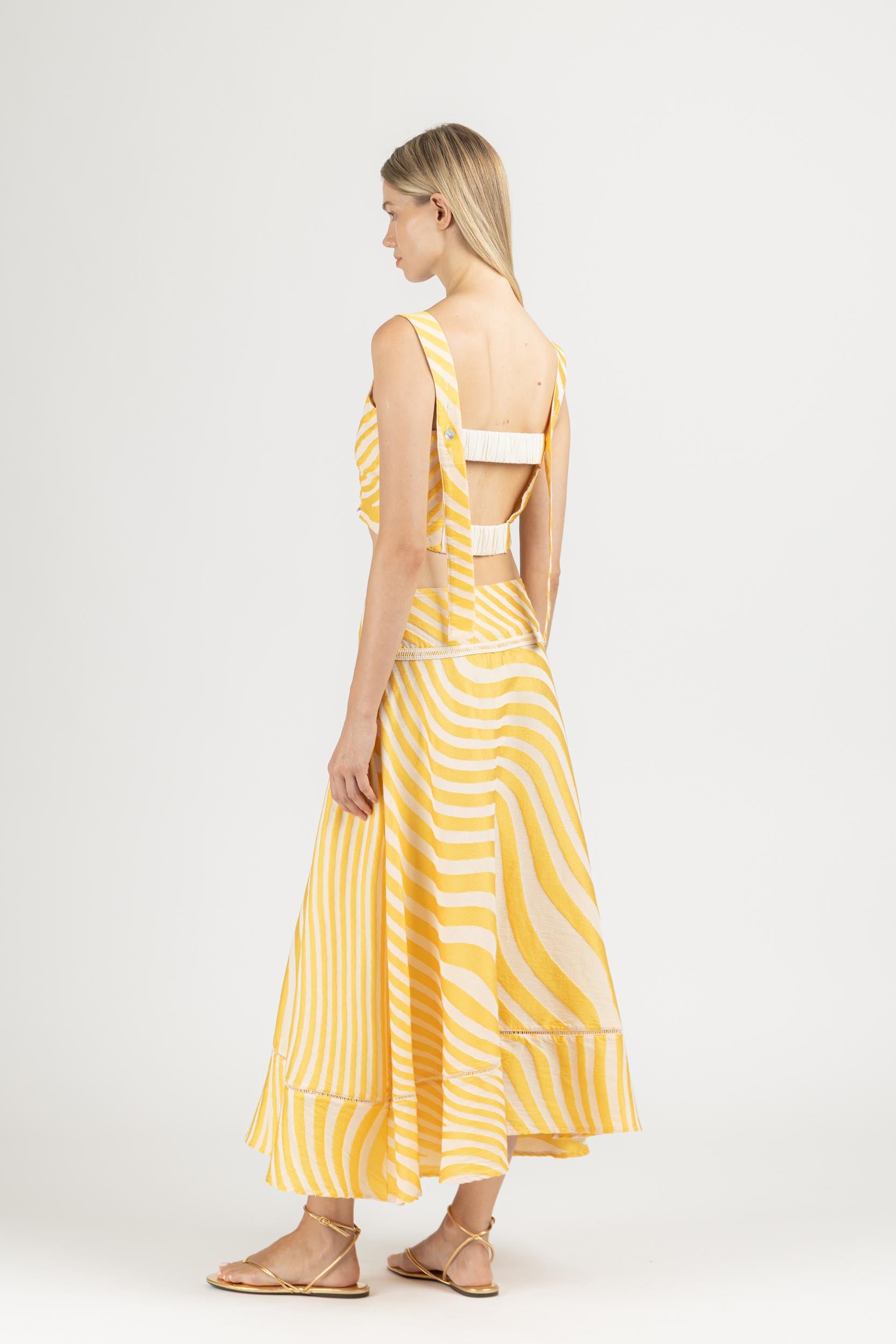 JACQUARD MIDI SKIRT