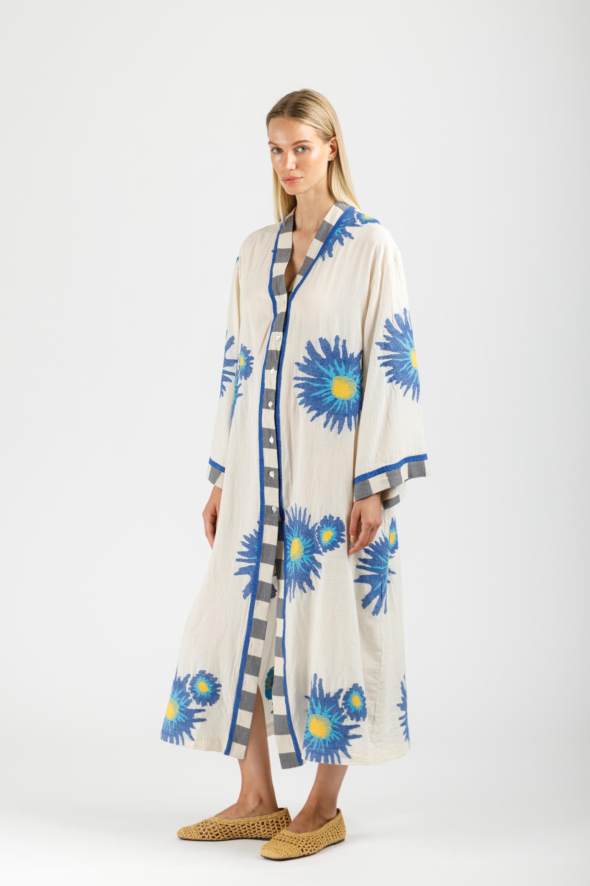JACQUARD DRESS WITH BUTTONS