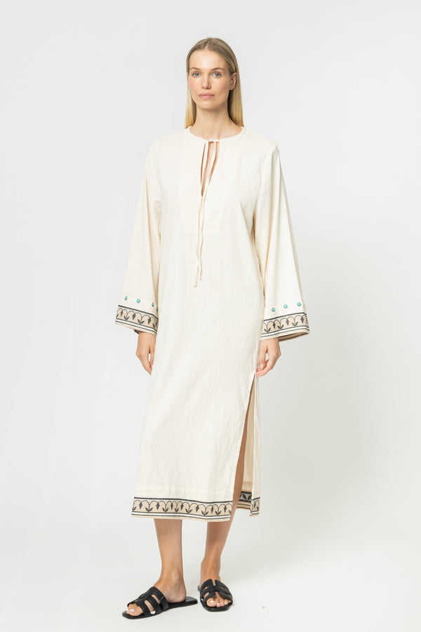 JACQUARD DRESS WITH SLEEVES
