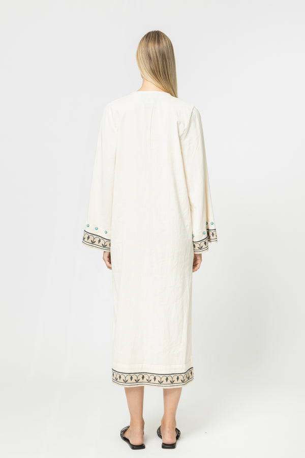 JACQUARD DRESS WITH SLEEVES