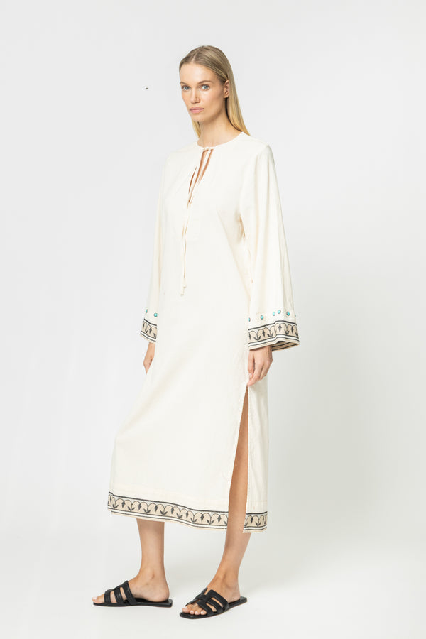 JACQUARD DRESS WITH SLEEVES