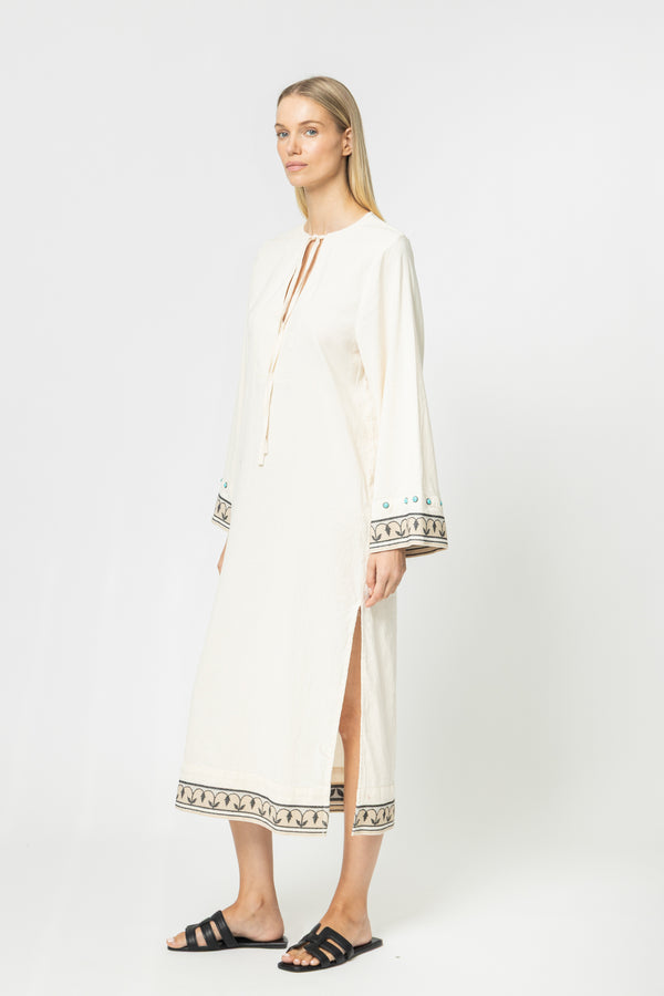 JACQUARD DRESS WITH SLEEVES