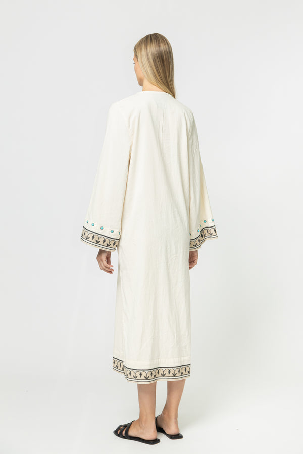 JACQUARD DRESS WITH SLEEVES