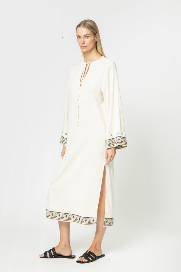 JACQUARD DRESS WITH SLEEVES