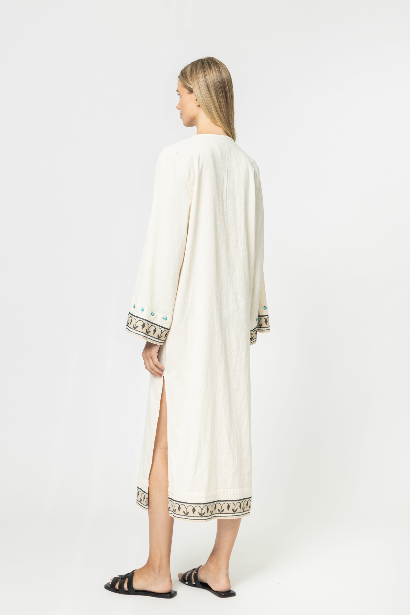 JACQUARD DRESS WITH SLEEVES