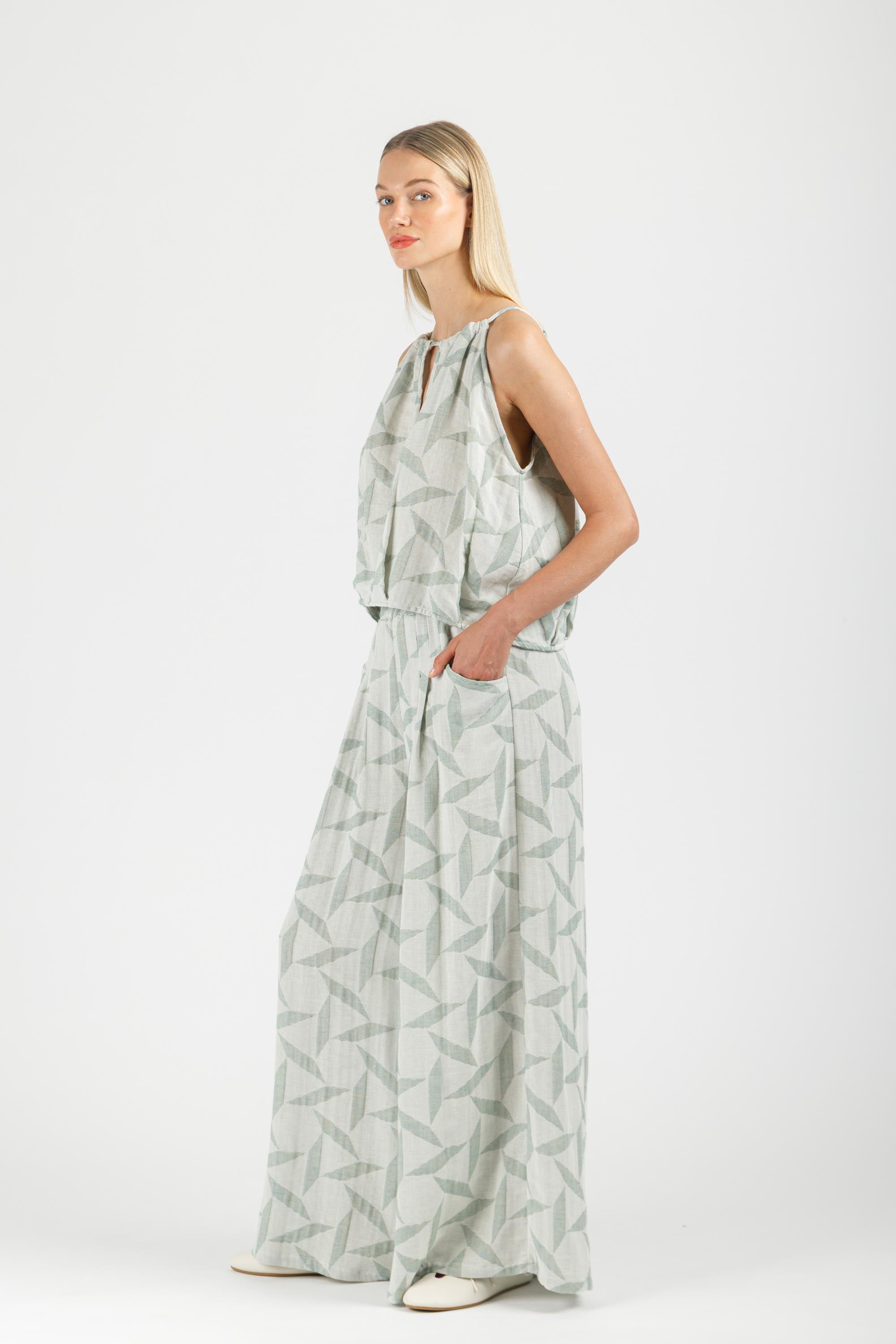 JACQUARD LOOSE PANTS
