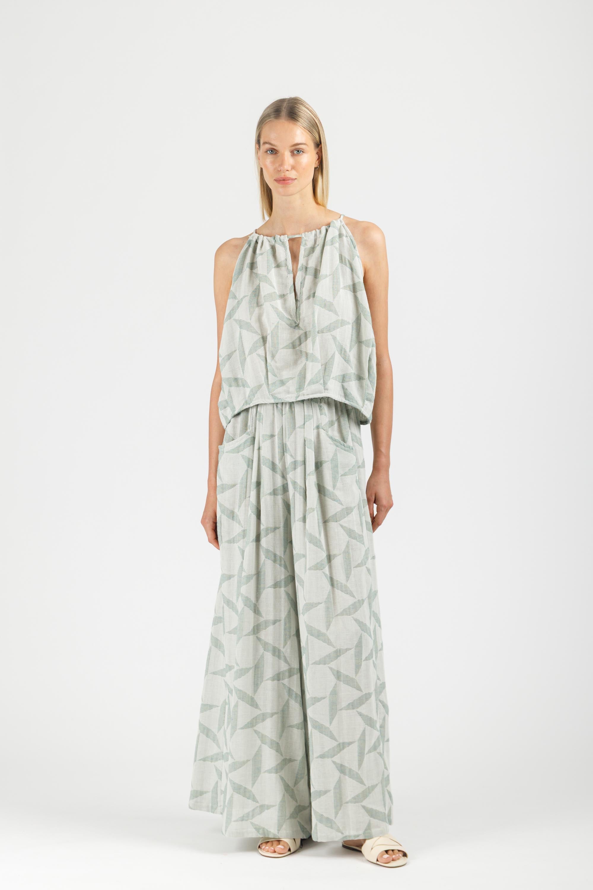 JACQUARD LOOSE PANTS