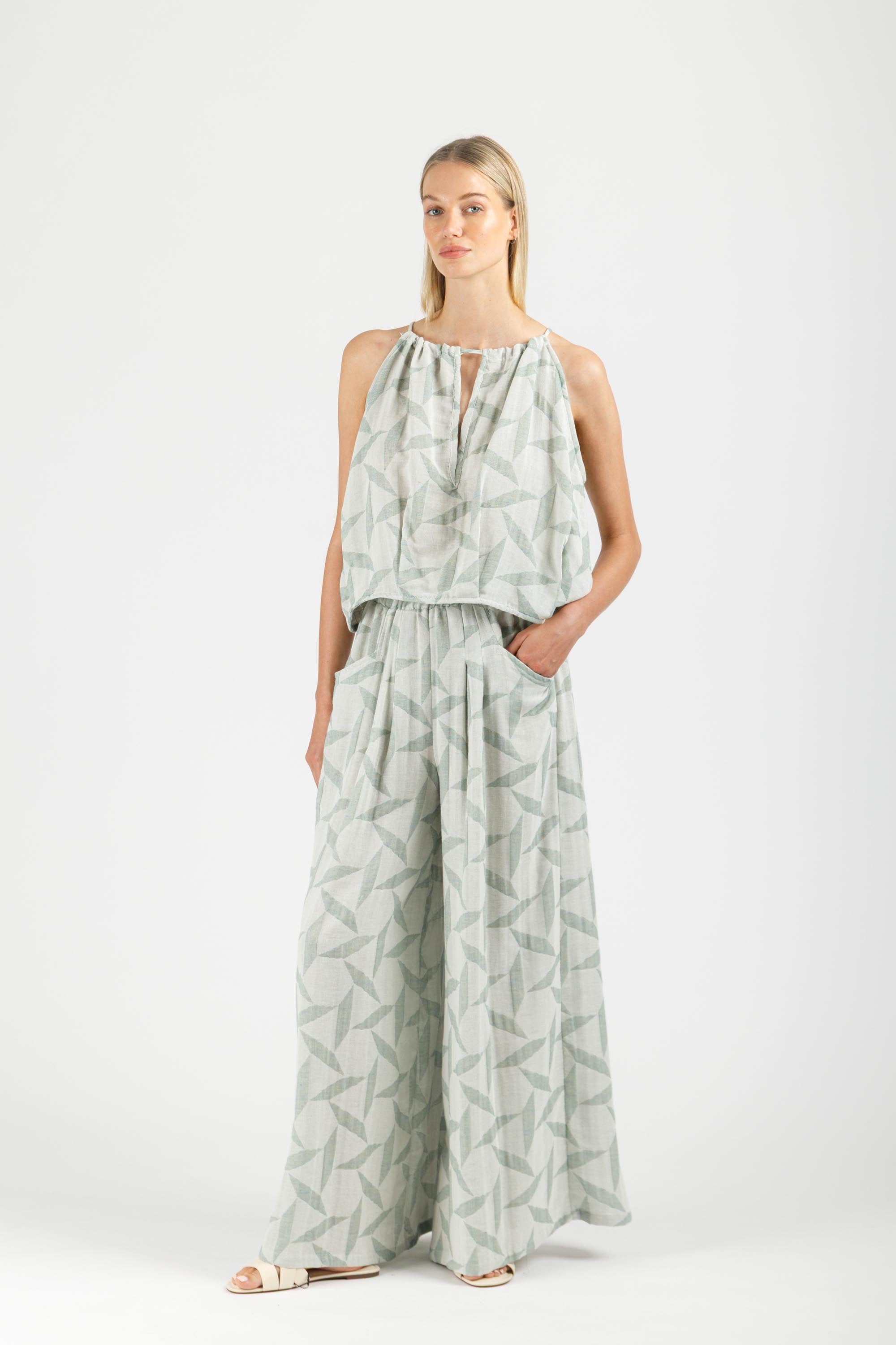 JACQUARD LOOSE PANTS