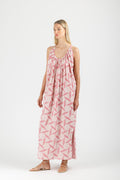JACQUARD MAXI DRESS WITH BELT