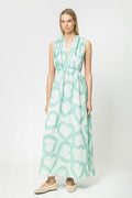 JACQUARD MAXI DRESS WITH OPEN BACK