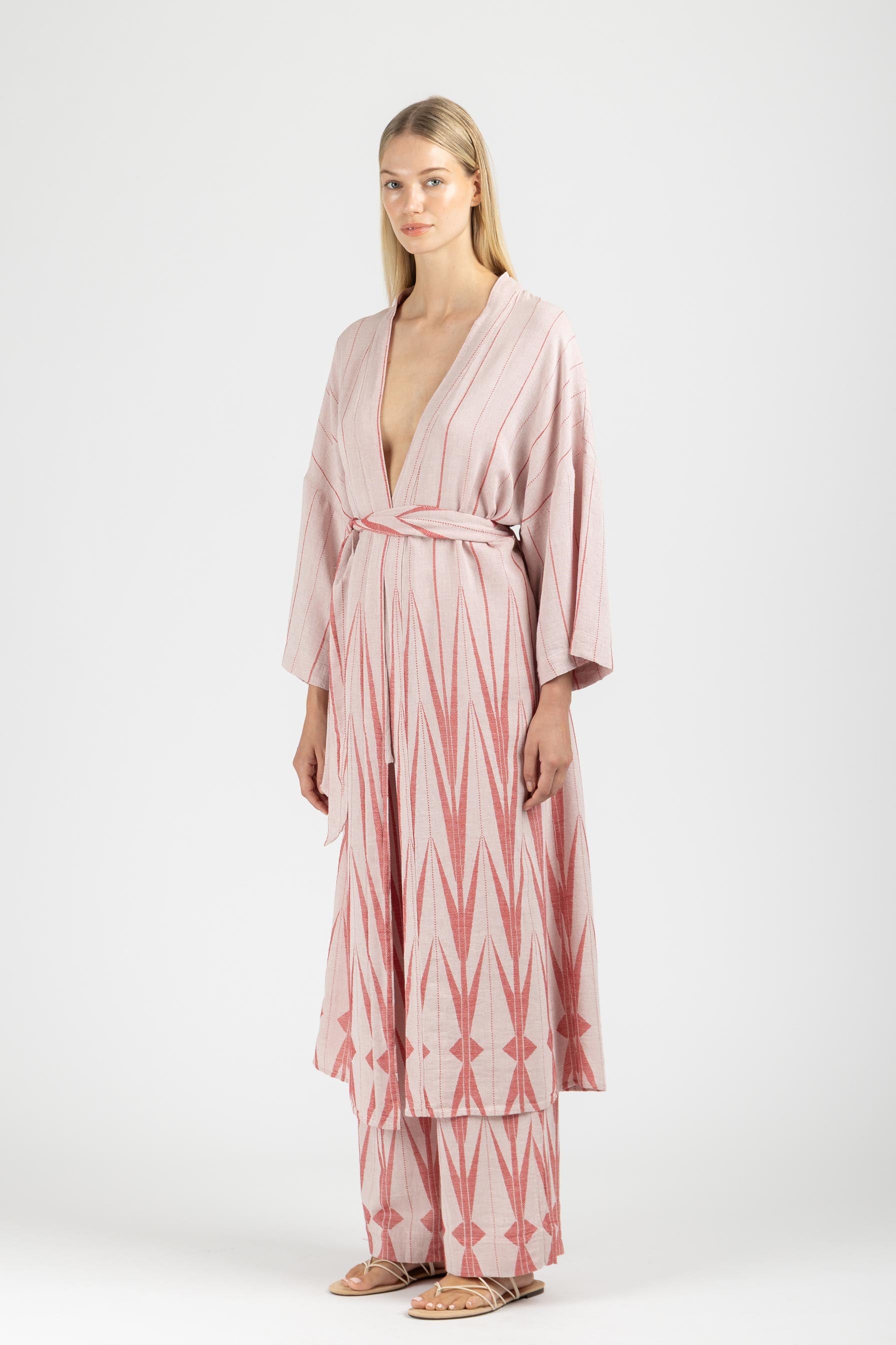 JACQUARD MAXI KIMONO