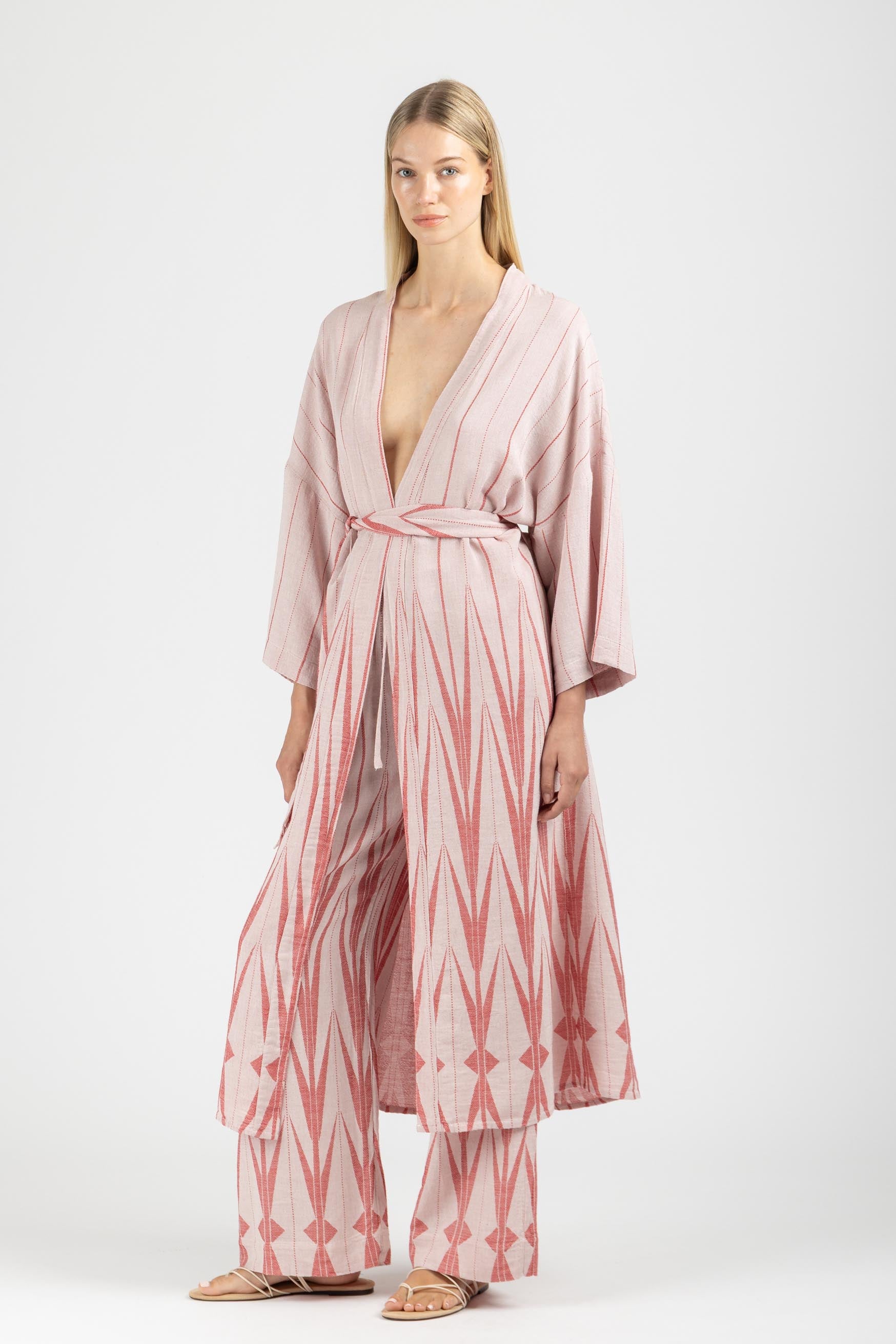 JACQUARD MAXI KIMONO
