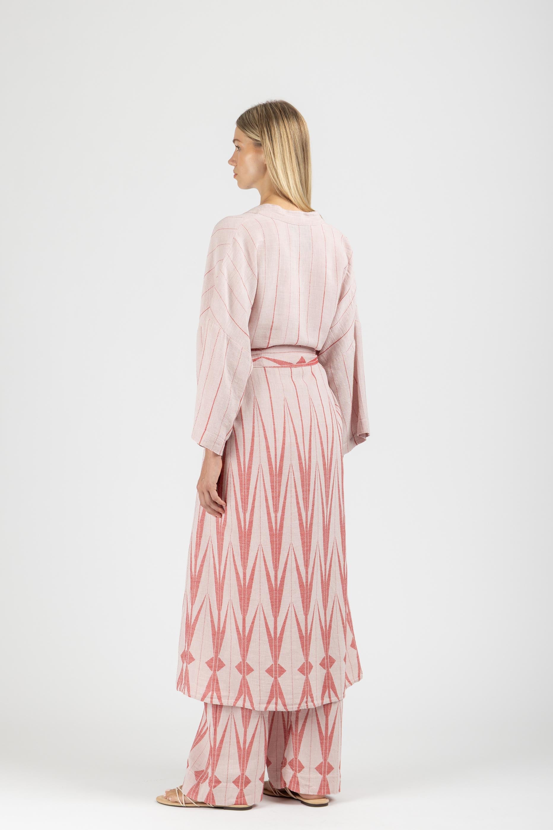 JACQUARD MAXI KIMONO