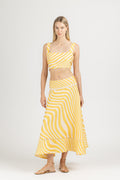 JACQUARD MIDI SKIRT