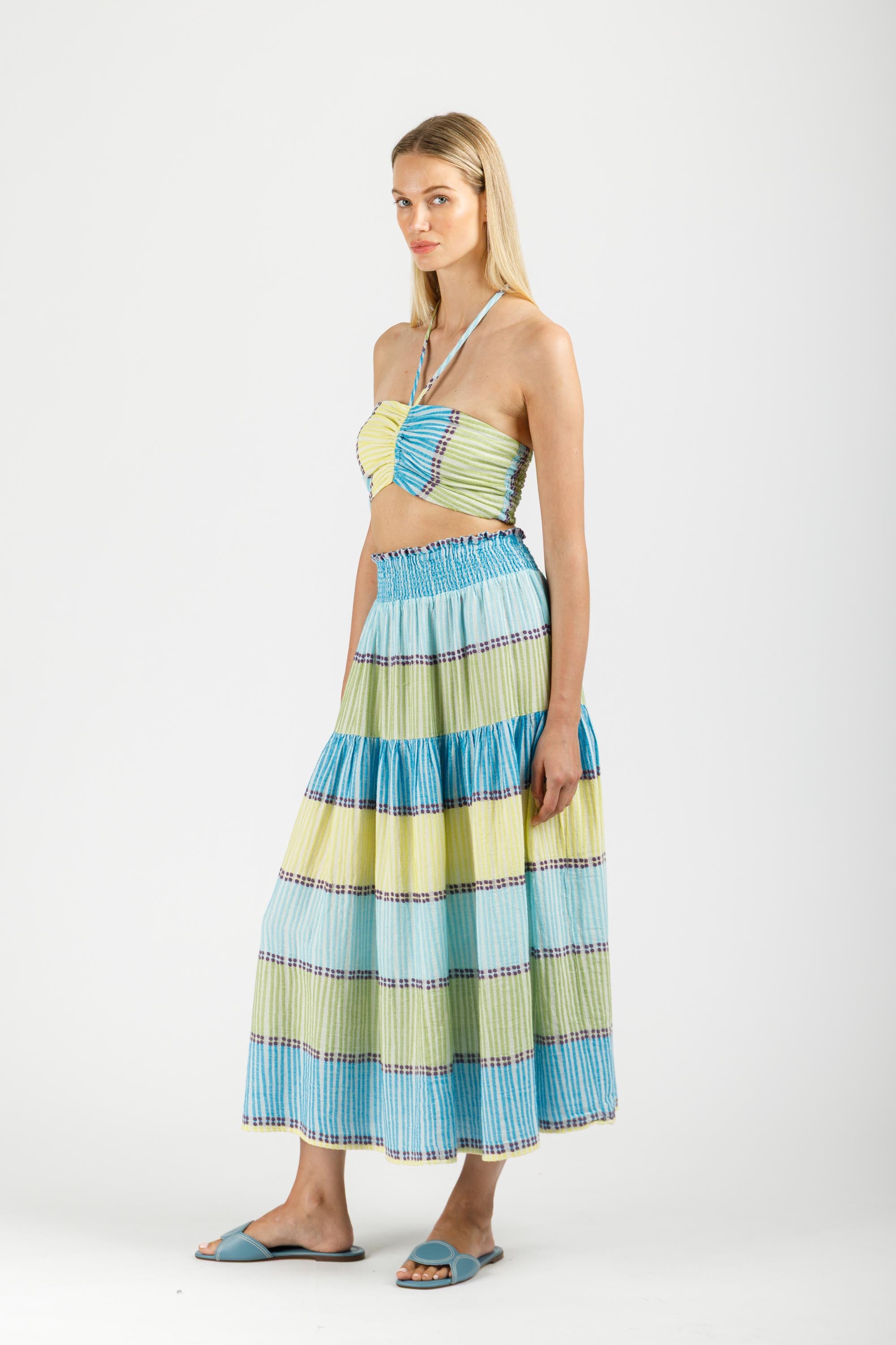 JACQUARD MIDI SKIRT