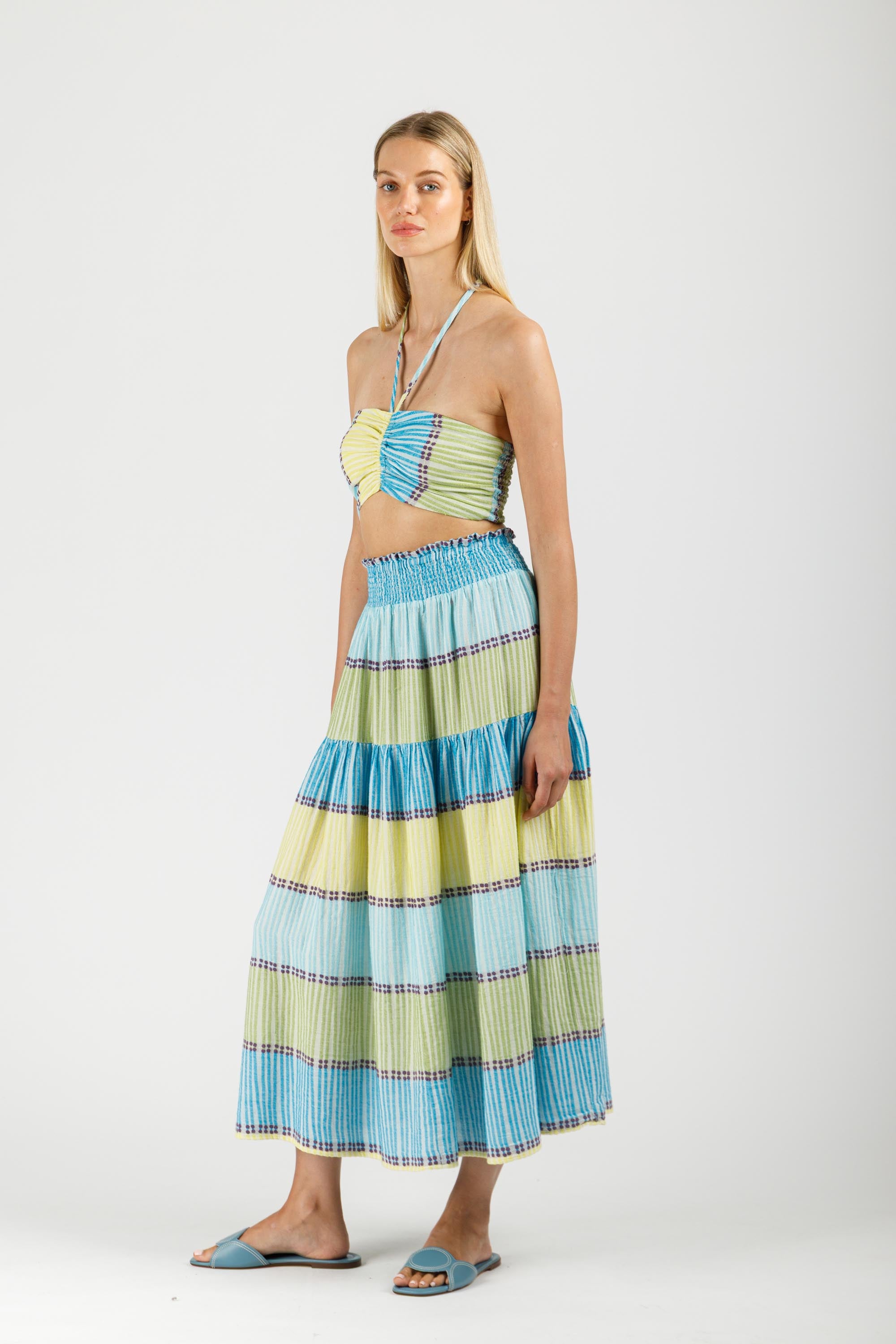 JACQUARD MIDI SKIRT