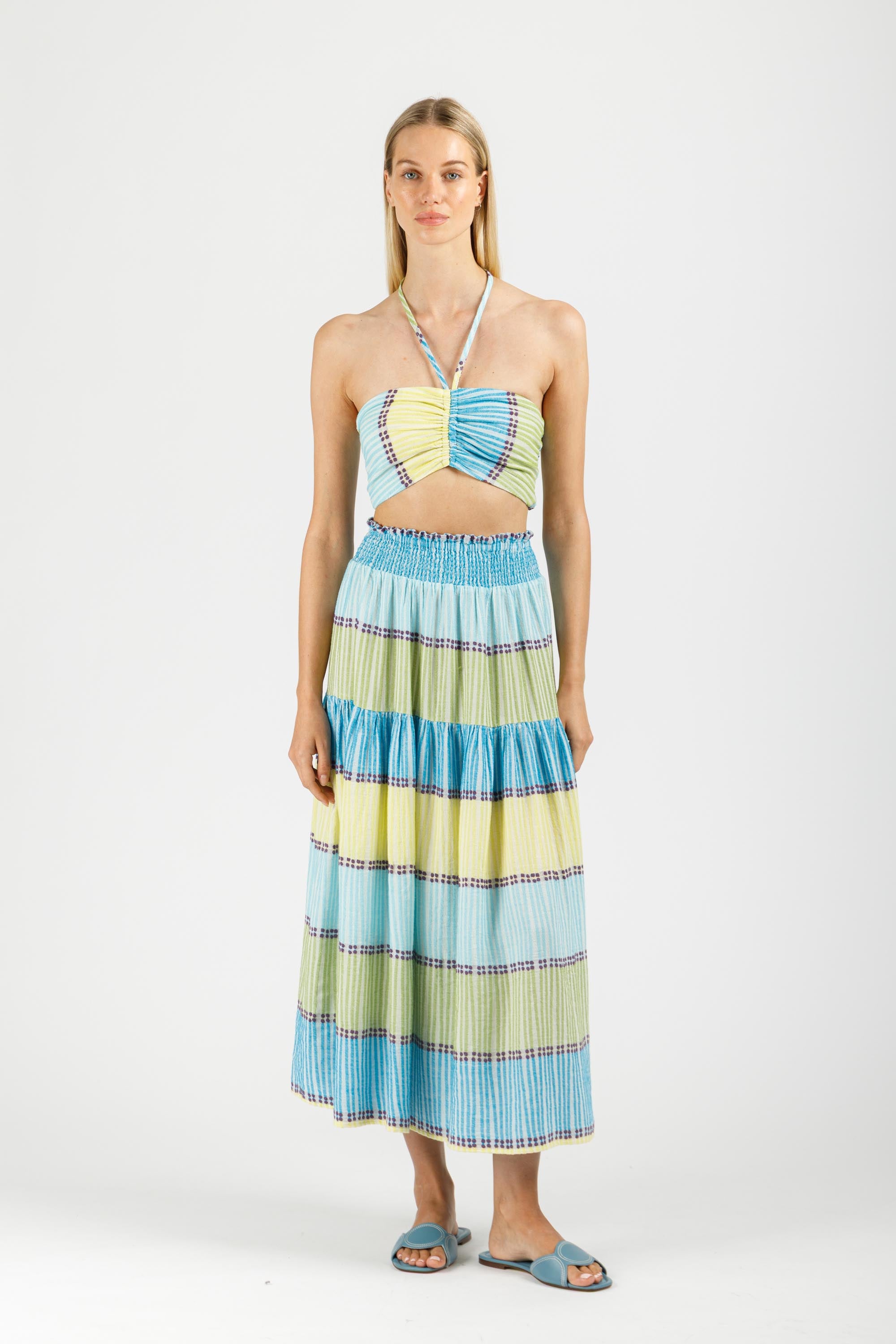 JACQUARD MIDI SKIRT