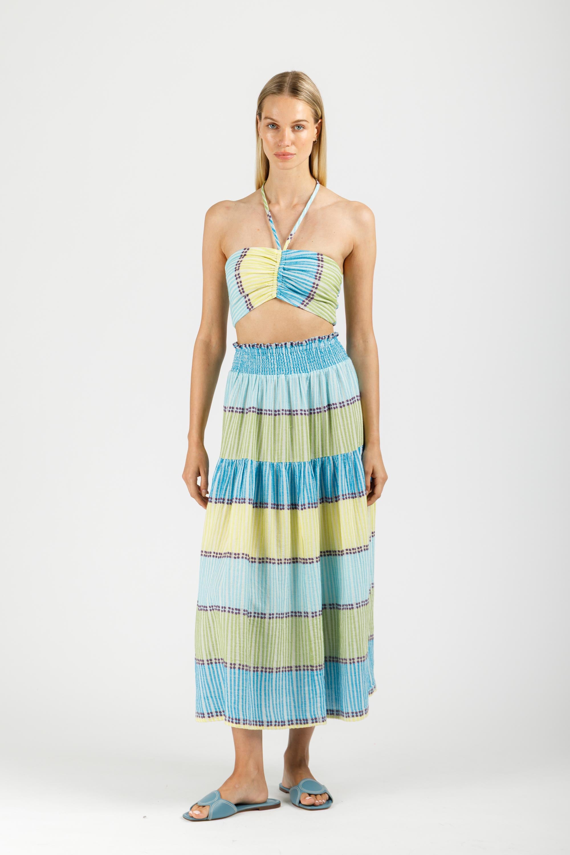 JACQUARD MIDI SKIRT