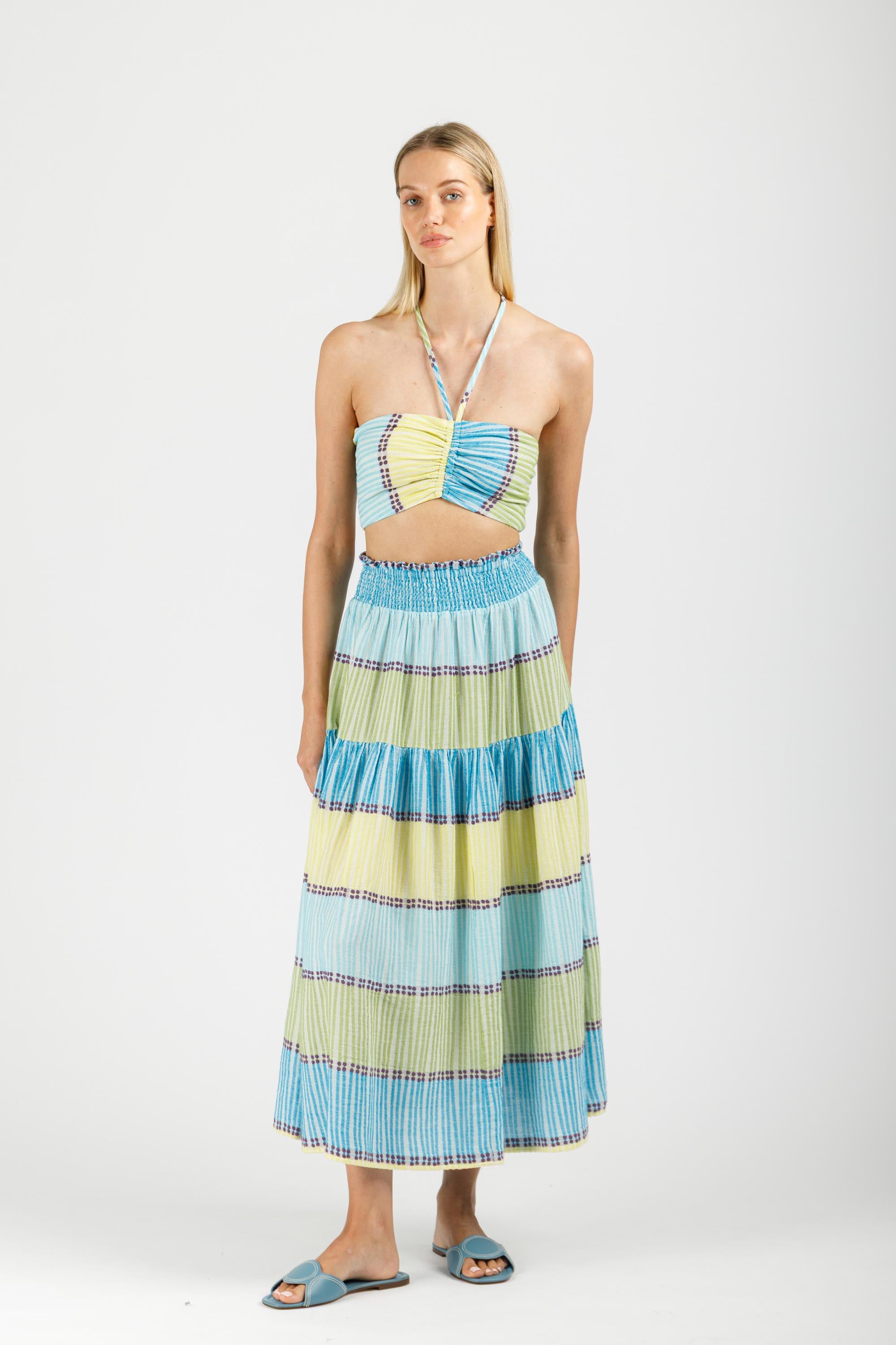 JACQUARD MIDI SKIRT