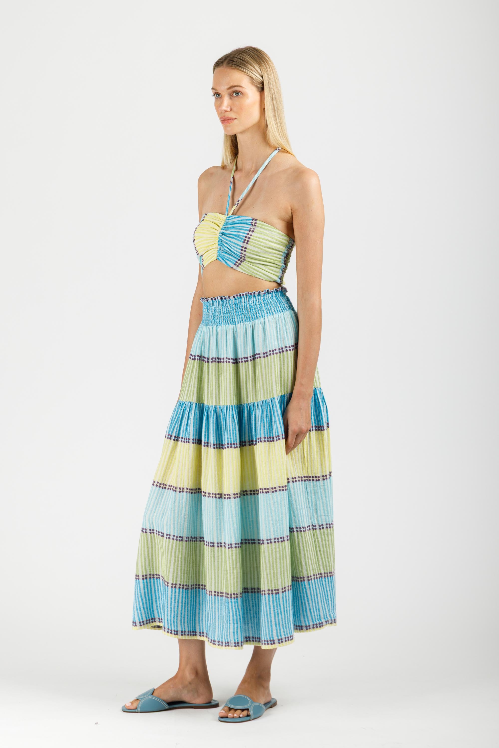 JACQUARD MIDI SKIRT