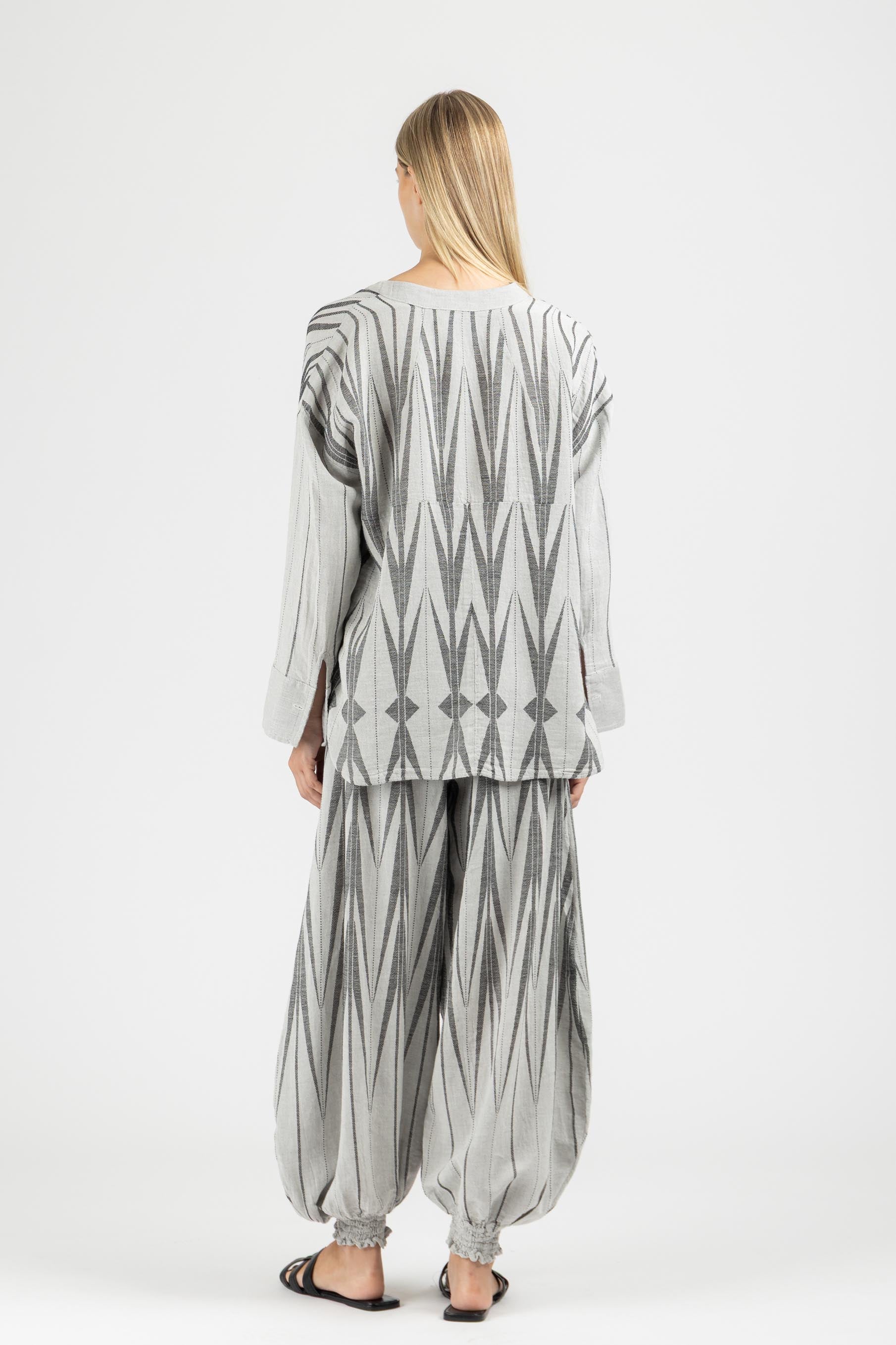 JACQUARD HAREM PANTS