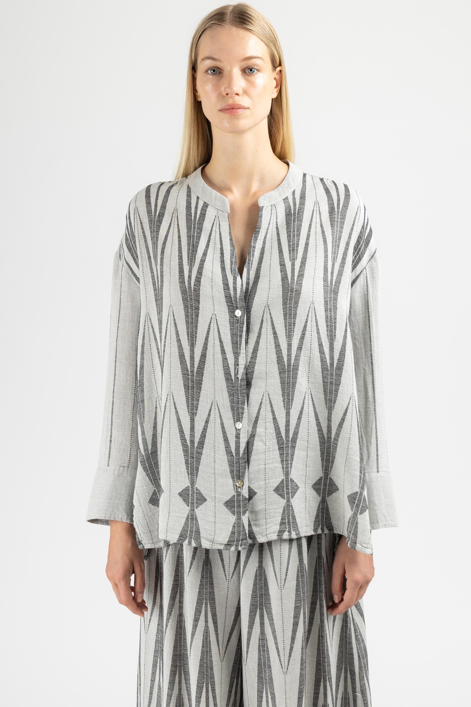 JACQUARD HAREM PANTS