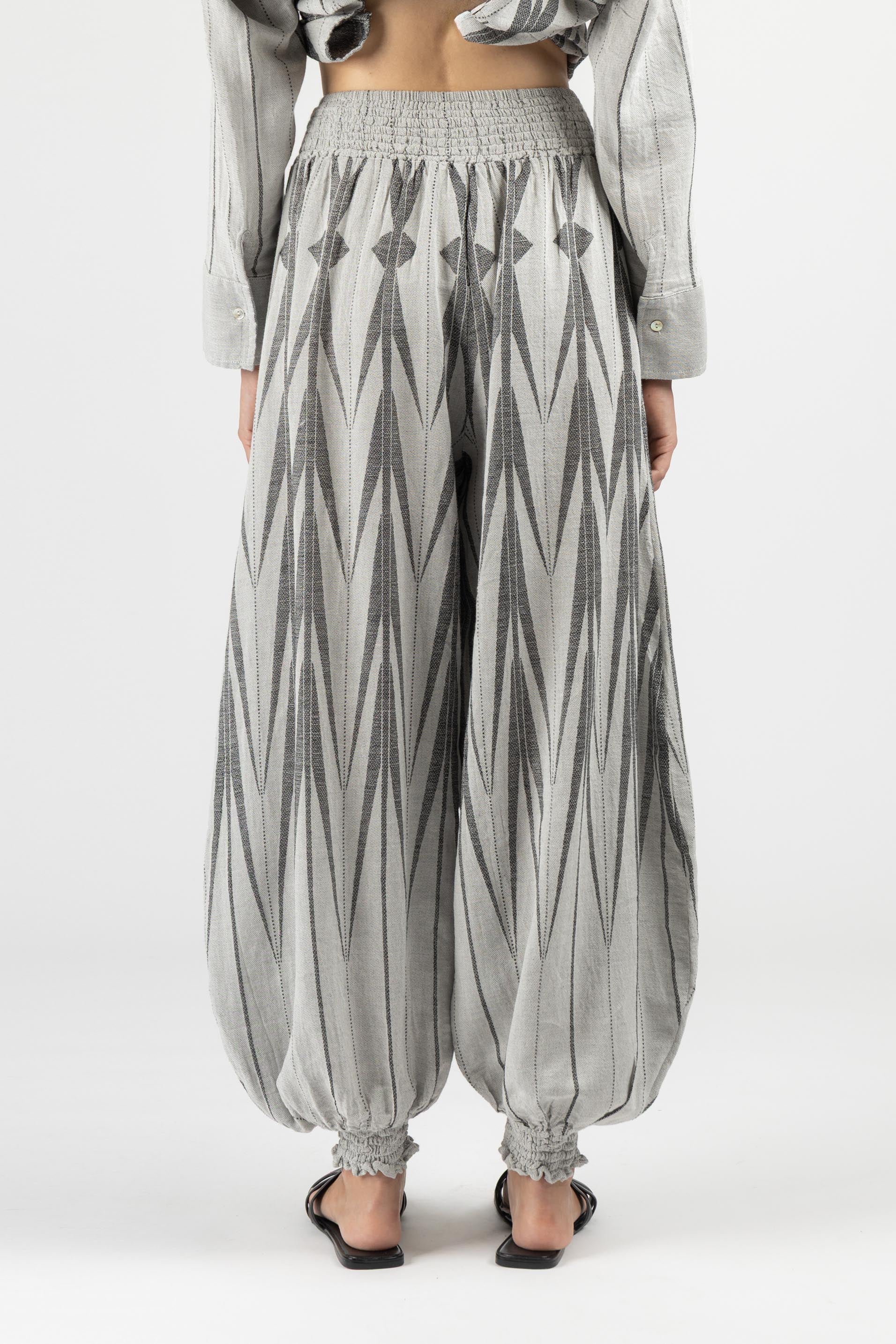 JACQUARD HAREM PANTS