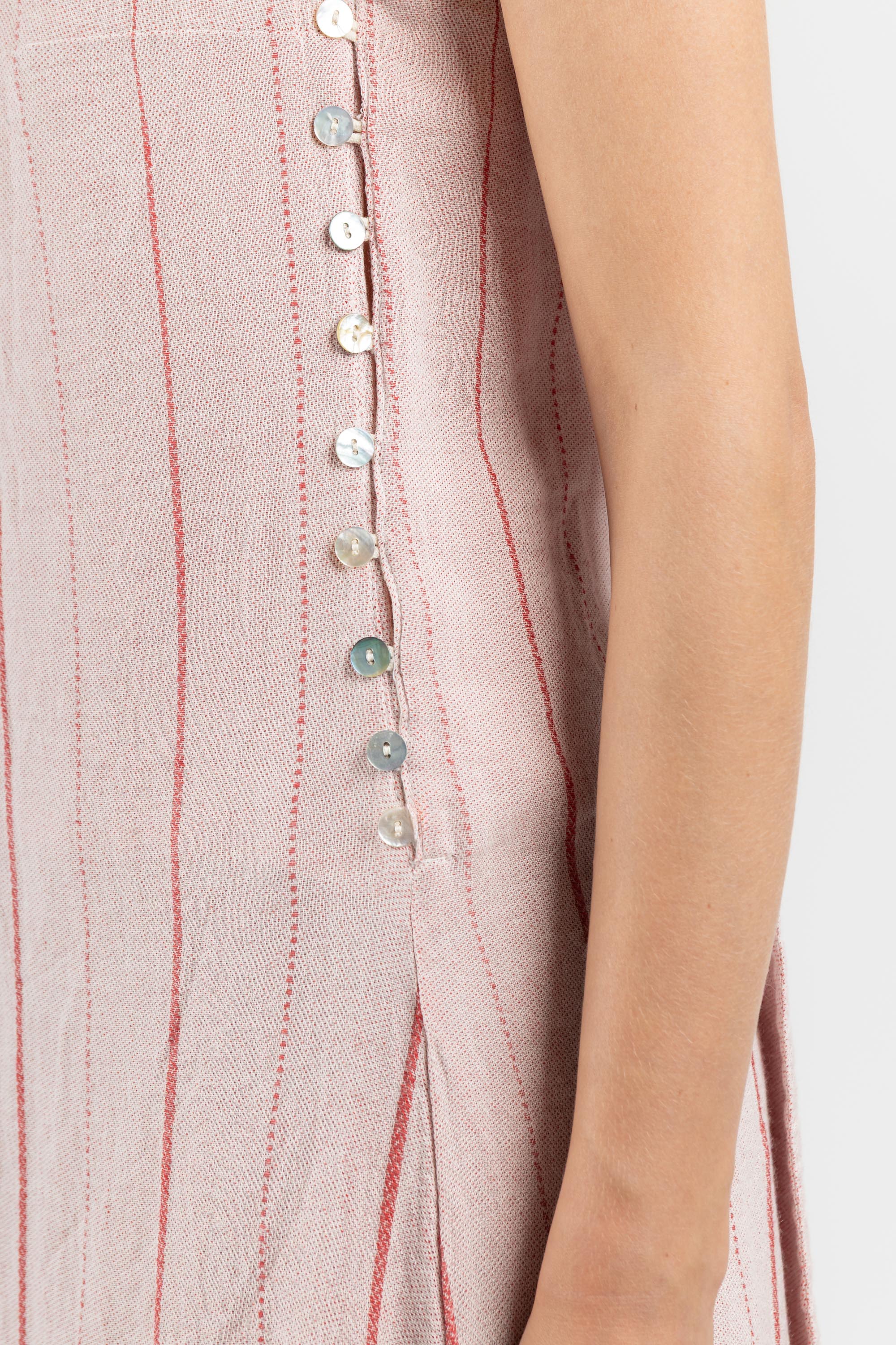 JACQUARD STRAPLESS MAXI DRESS