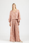 JACQUARD TOP WITH SLEEVES