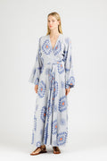 JACQUARD WRAP DRESS
