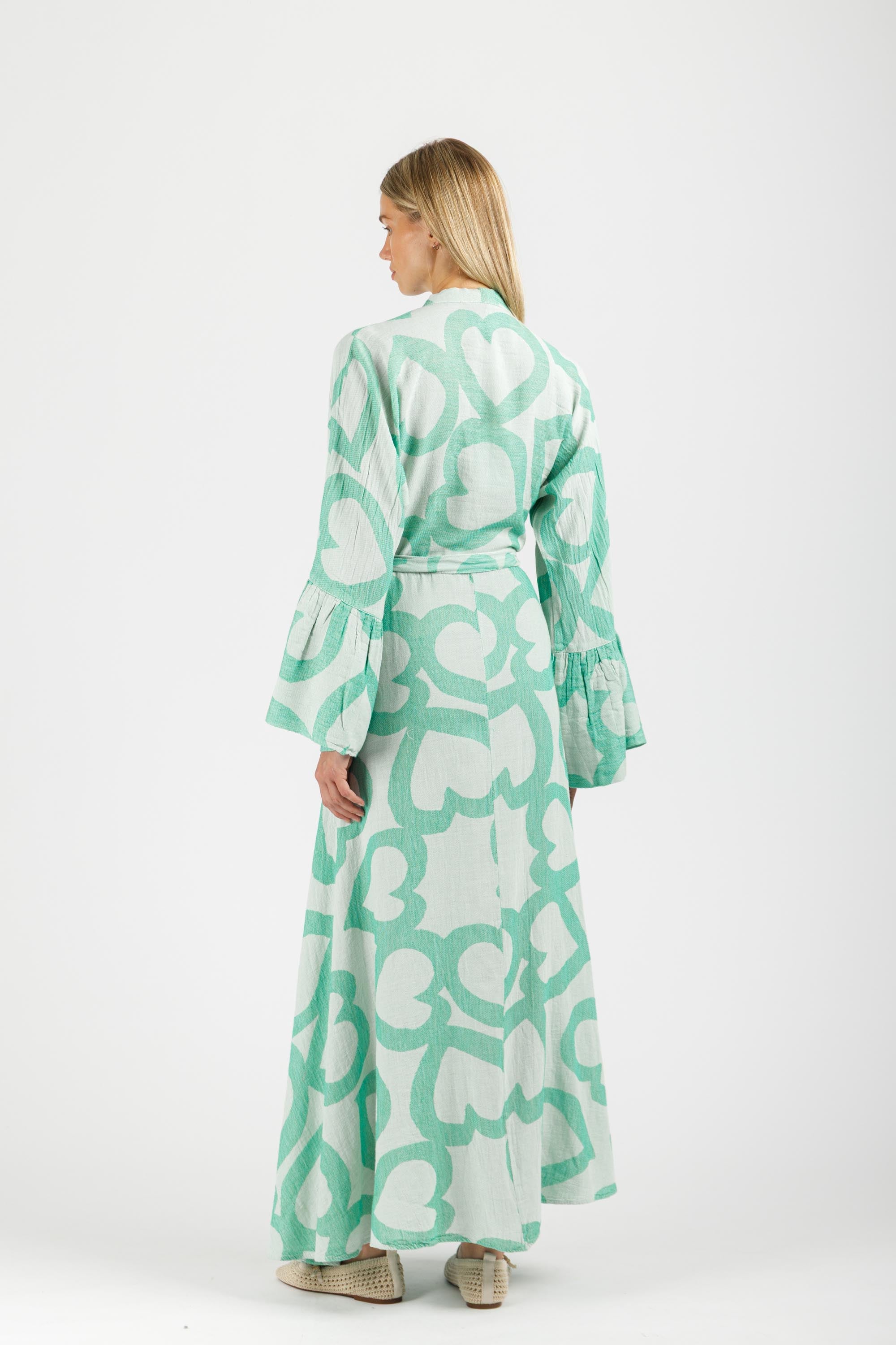 JACQUARD WRAP DRESS
