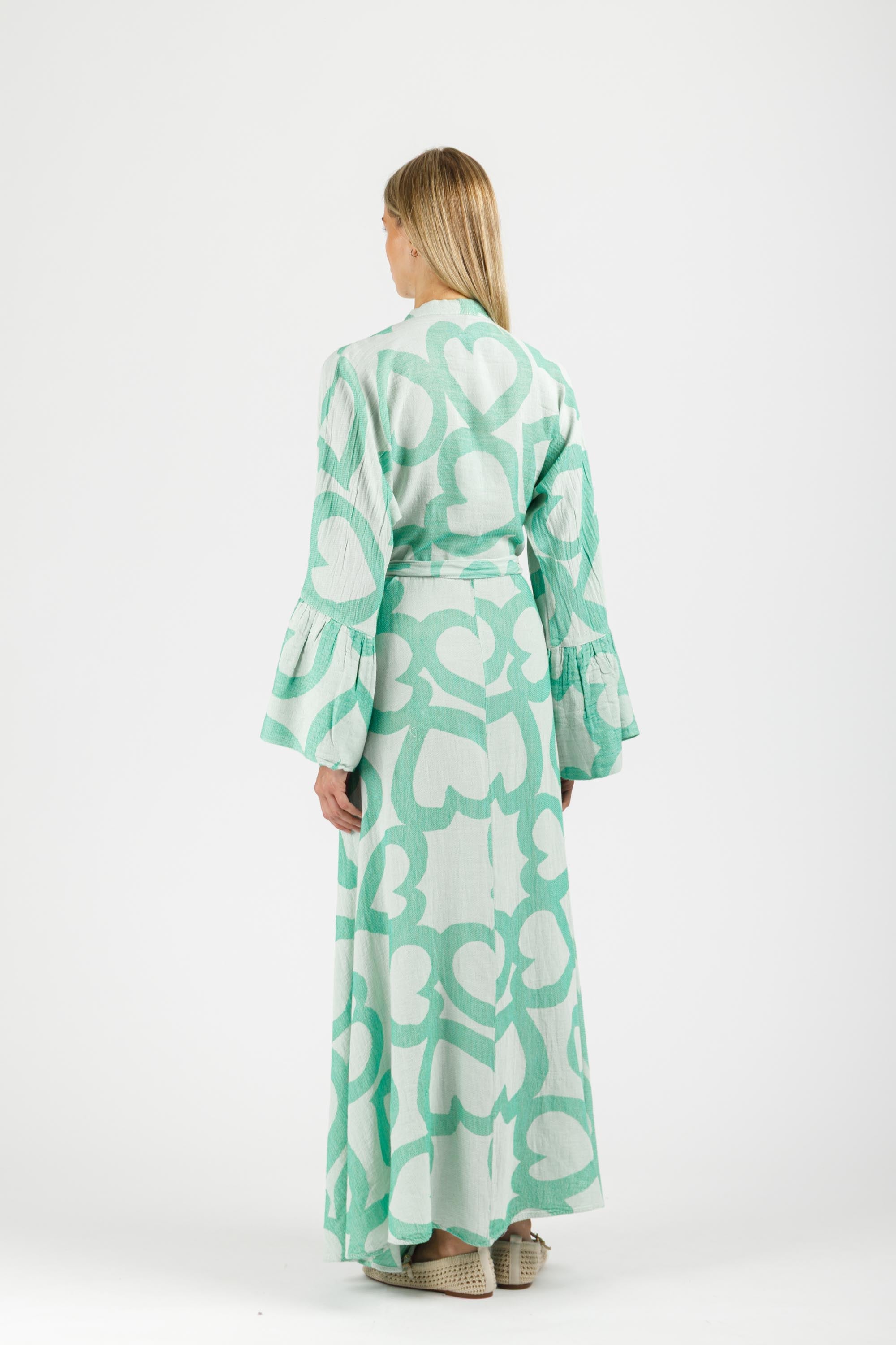 JACQUARD WRAP DRESS