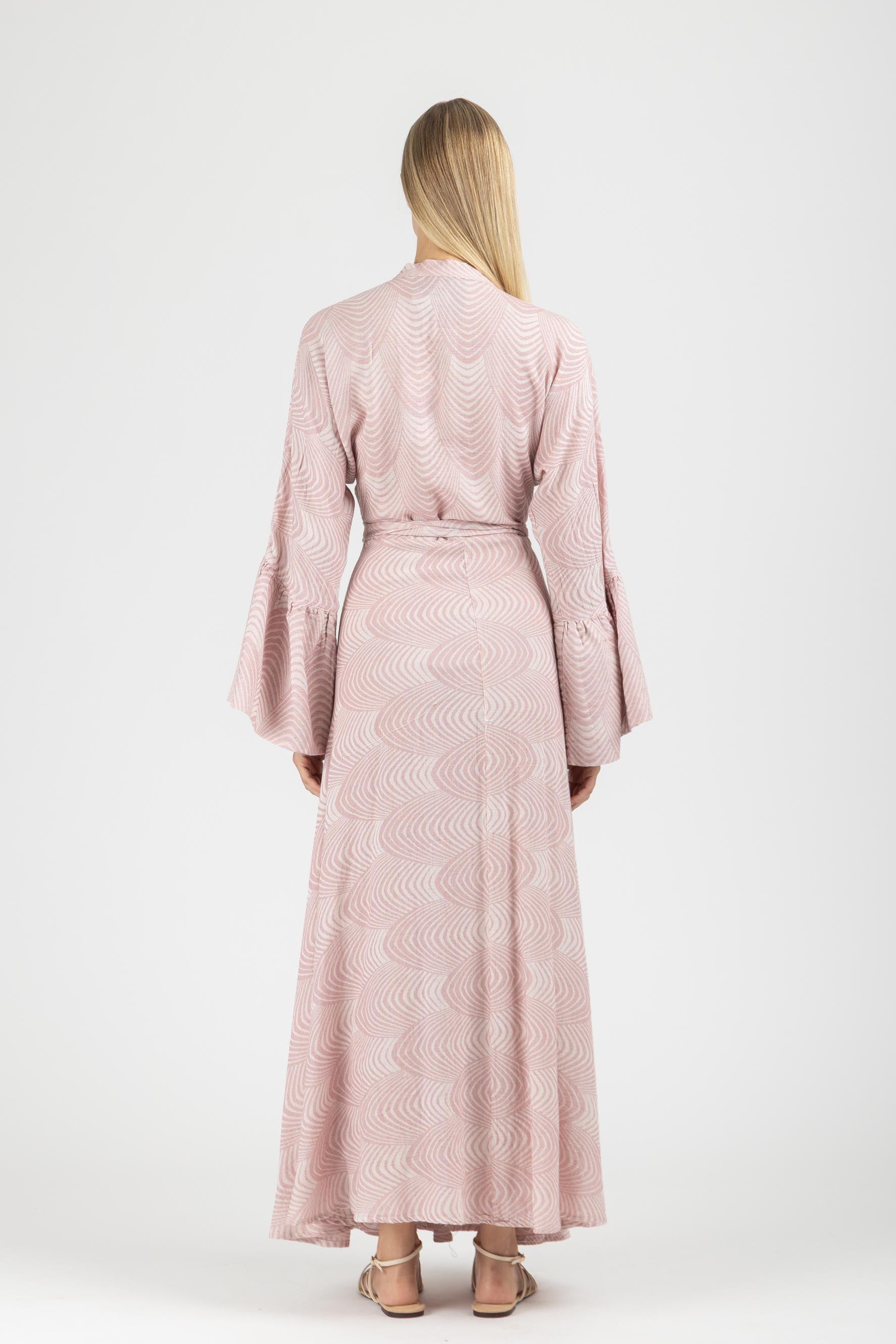 JACQUARD WRAP DRESS