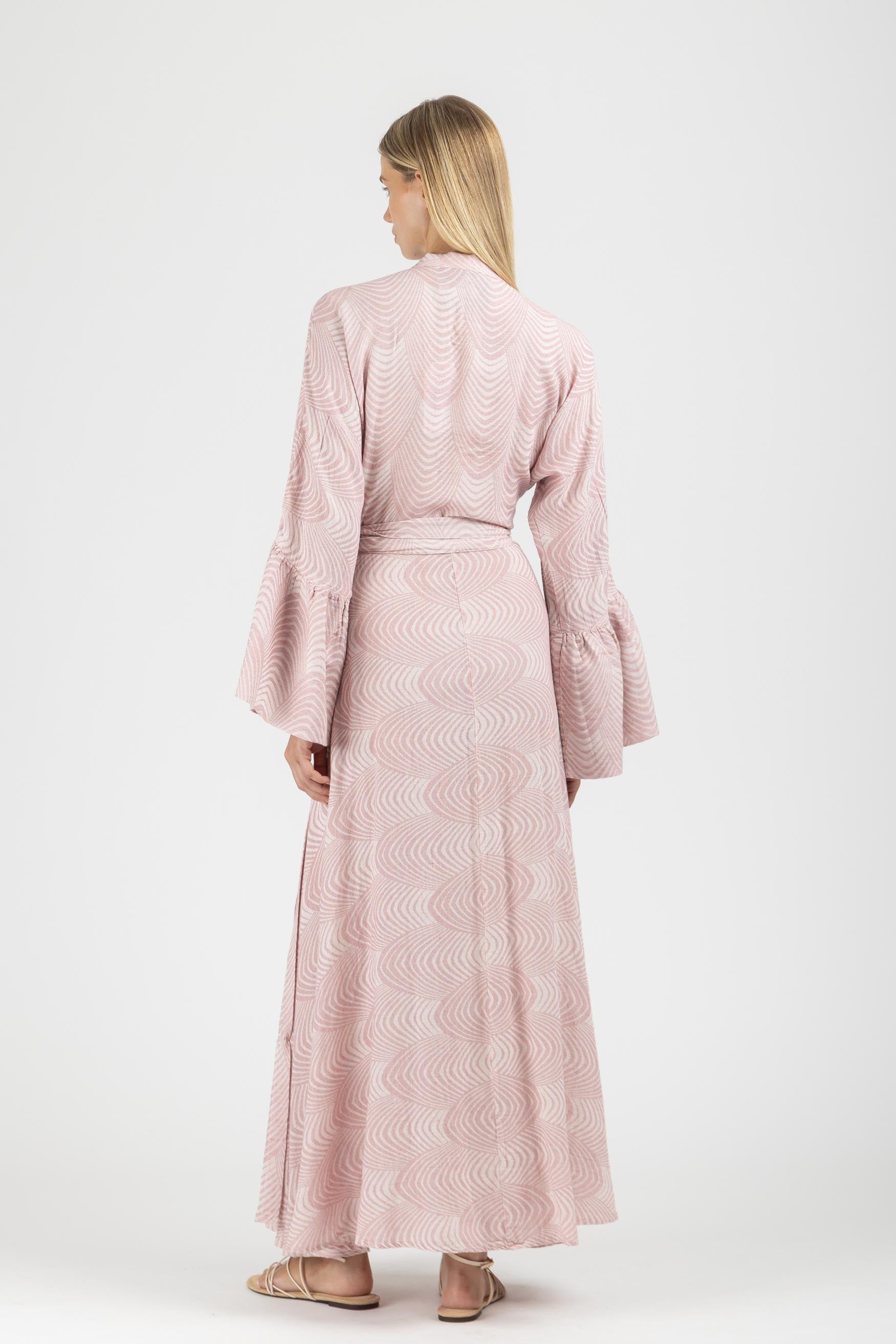 JACQUARD WRAP DRESS