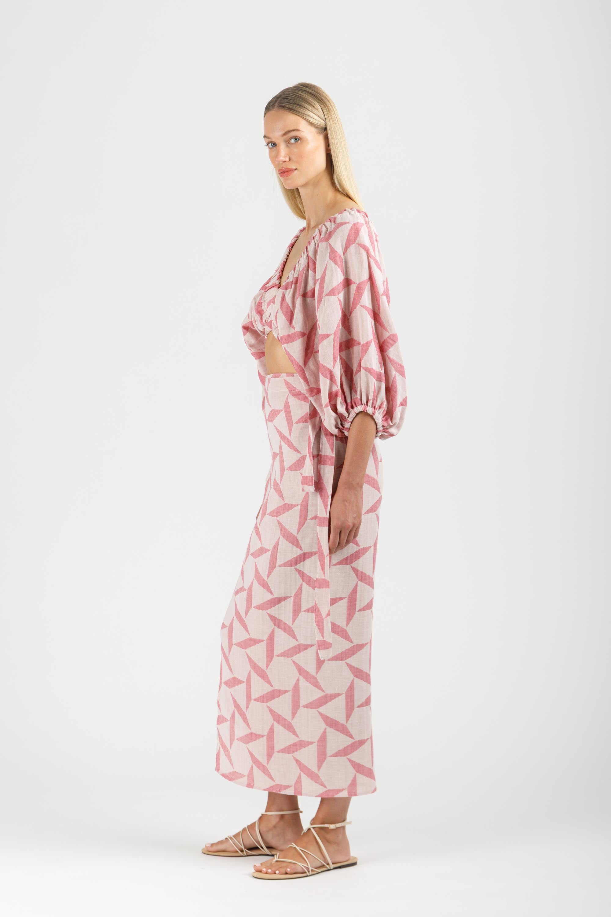 JACQUARD WRAP SKIRT