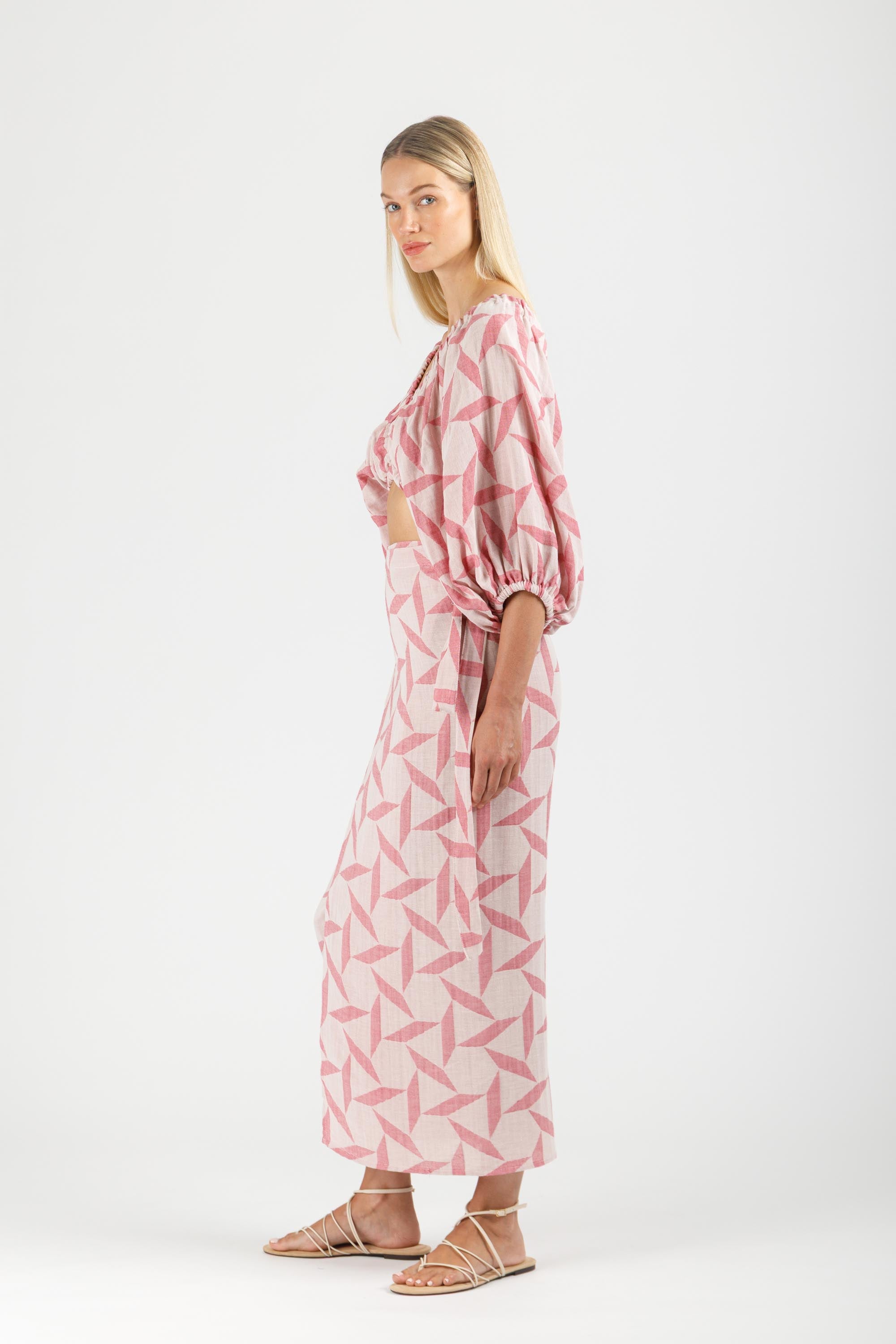 JACQUARD WRAP SKIRT